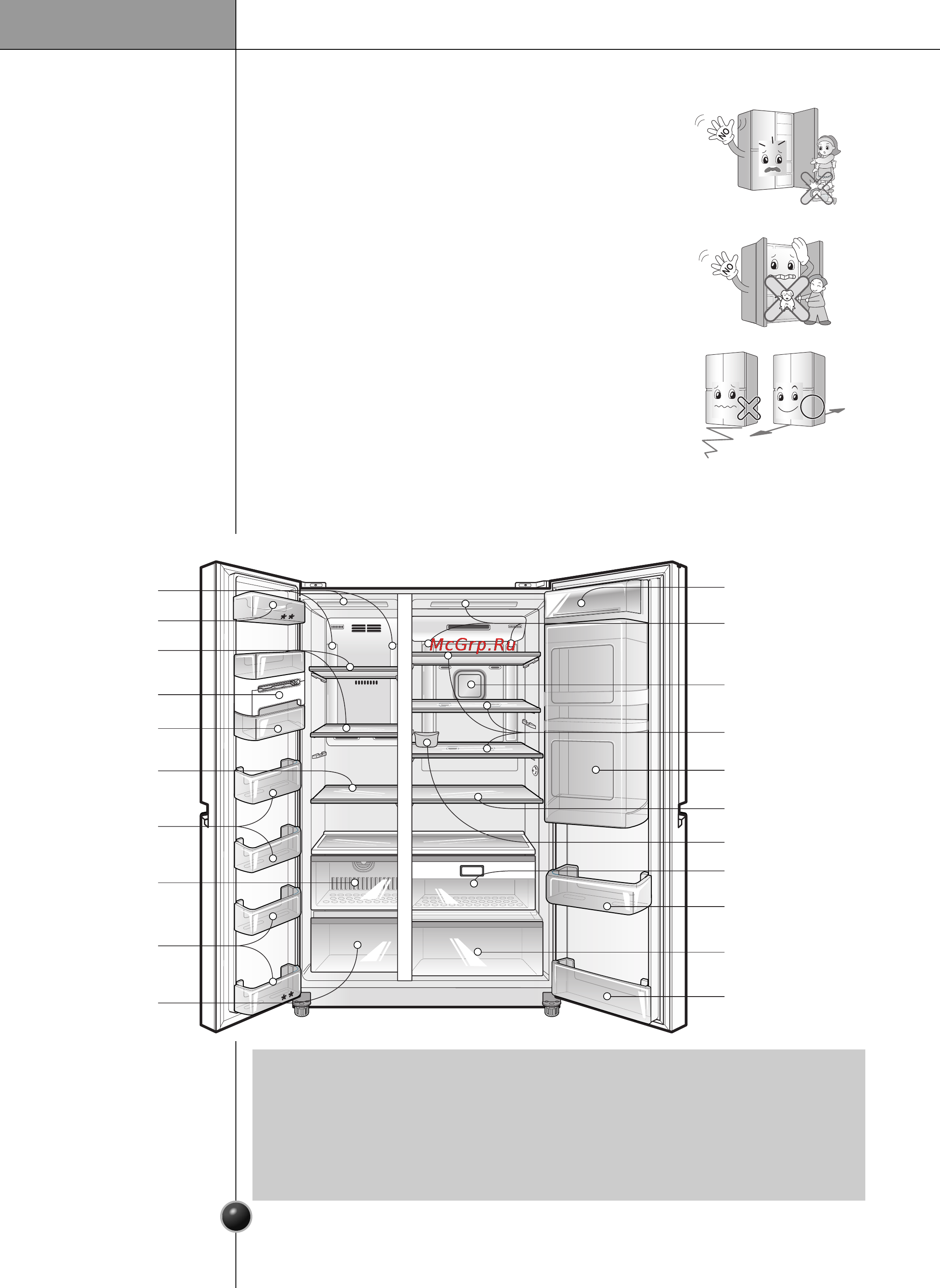 LG GR-M317SGKR [11/36] Основные части холодильника