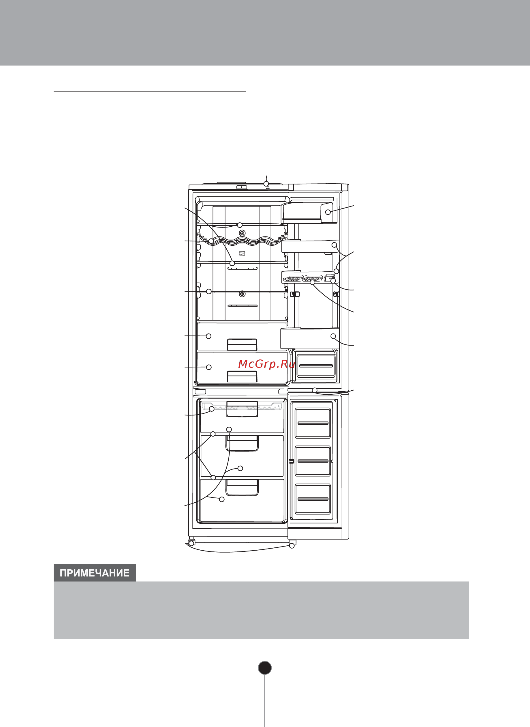 LG GA-E489ZAQA [12/32] Основные части холодильника