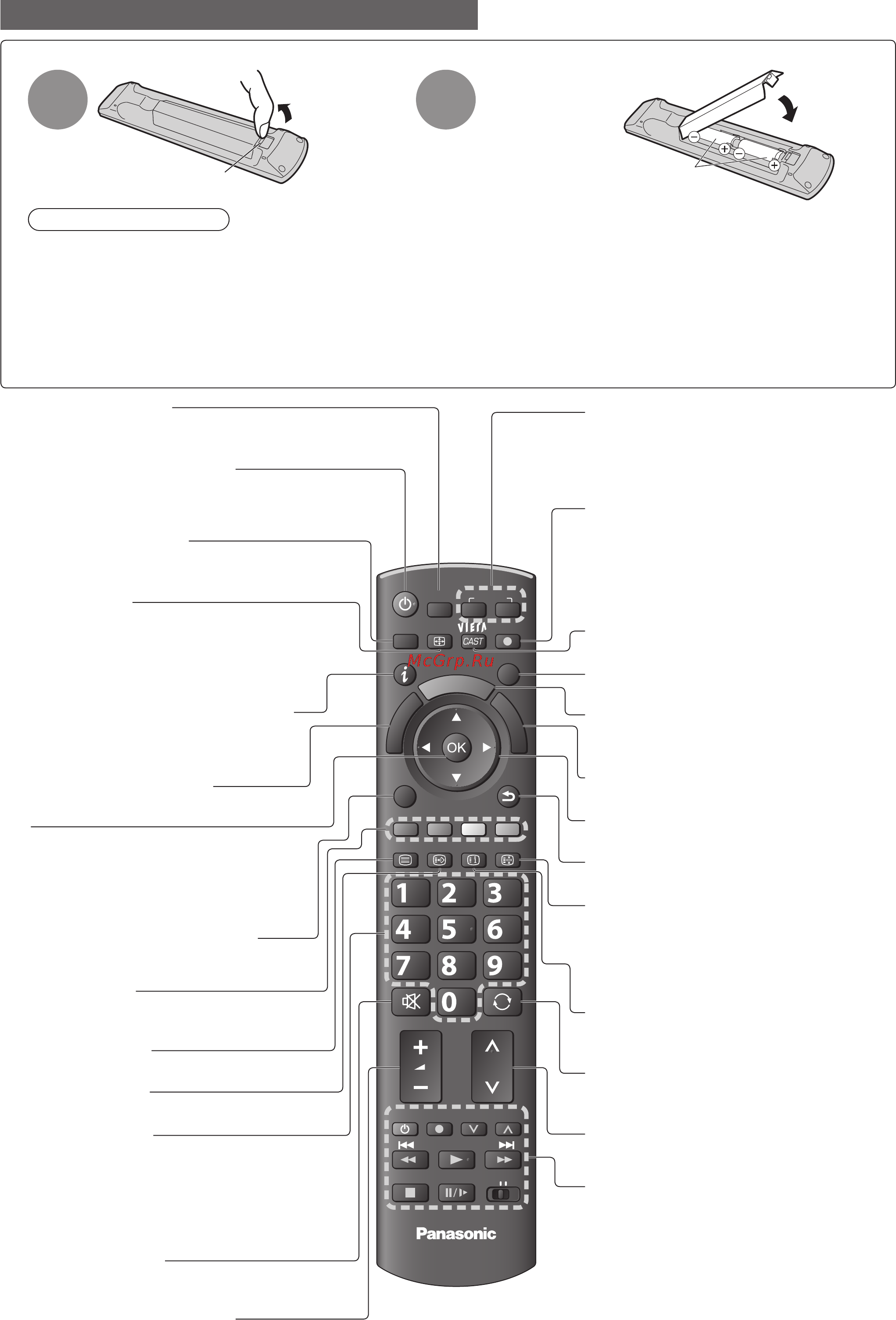 Panasonic TX-PR42 G20 [8/84] Не допускайте чрезмерного нагревания элементов питания например солнечными лучами огнем и т п
