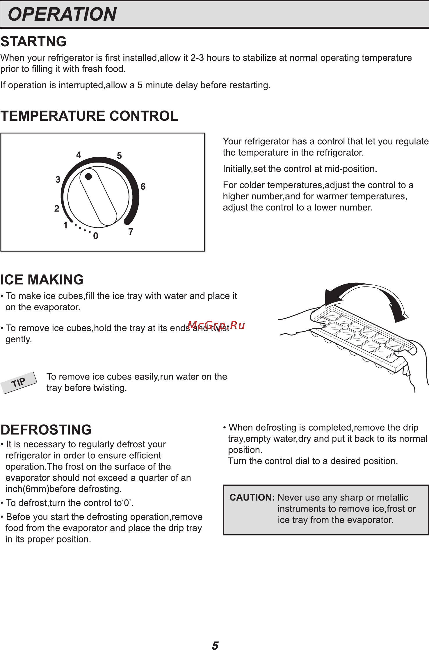 LG GC-051SS [6/15] Temperature control
