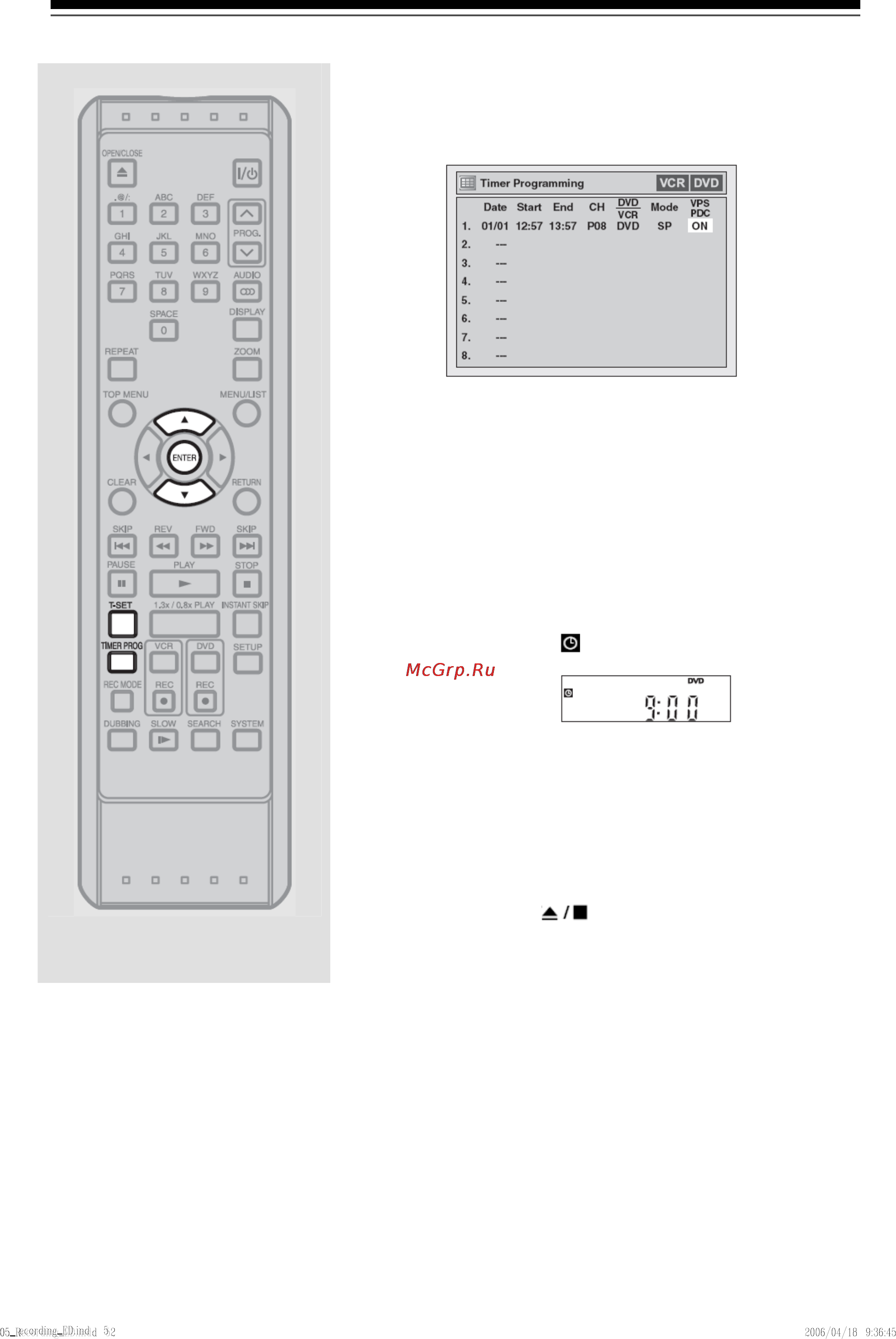Toshiba D-VR40SE [55/148] Vps pdc на on
