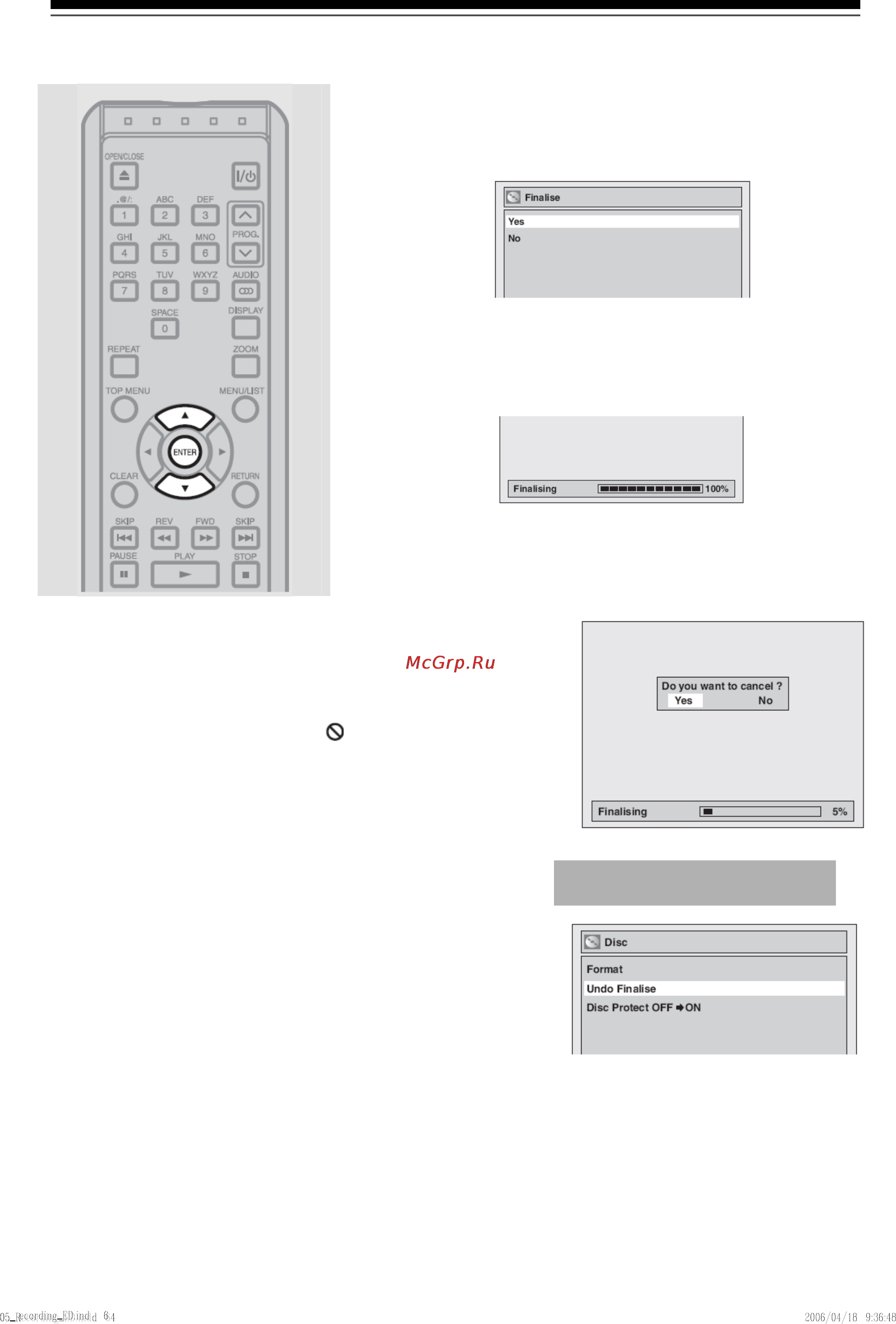 Toshiba D-VR40SE [67/148] Ите yes да при помощи ем нажмите enter