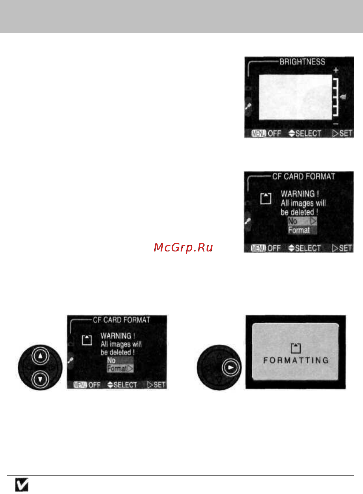 Nikon Coolpix 3500 [70/106] Настройка яркости монитора меню brightness
