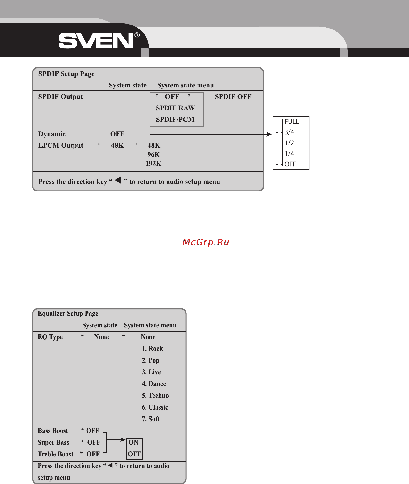 Sven HD-1090 [20/28] Ðóêîâîäñòâî ïîëüçîâàòåëÿ