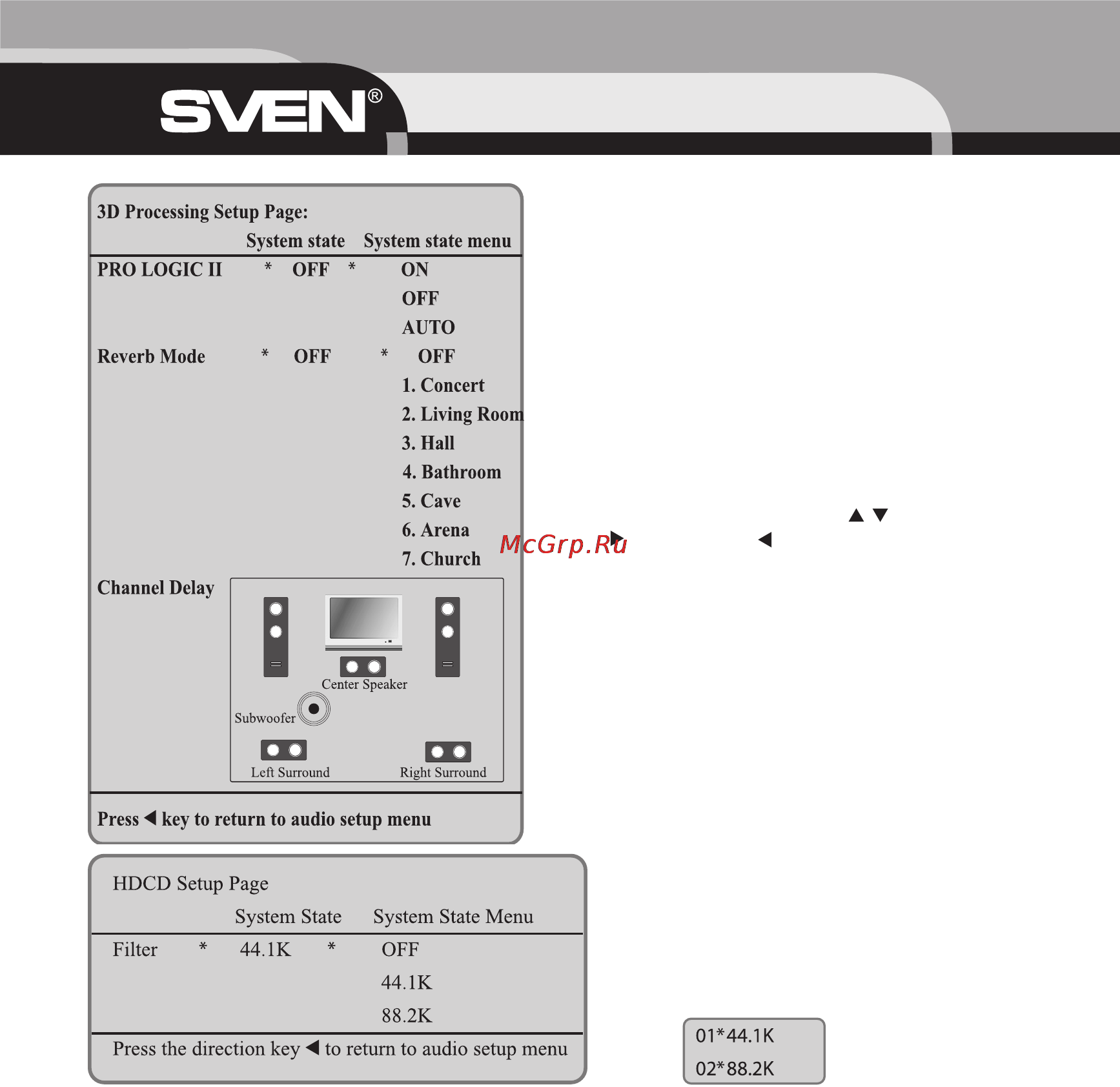 Sven HD-1085 [22/28] Ðóêîâîäñòâî ïîëüçîâàòåëÿ