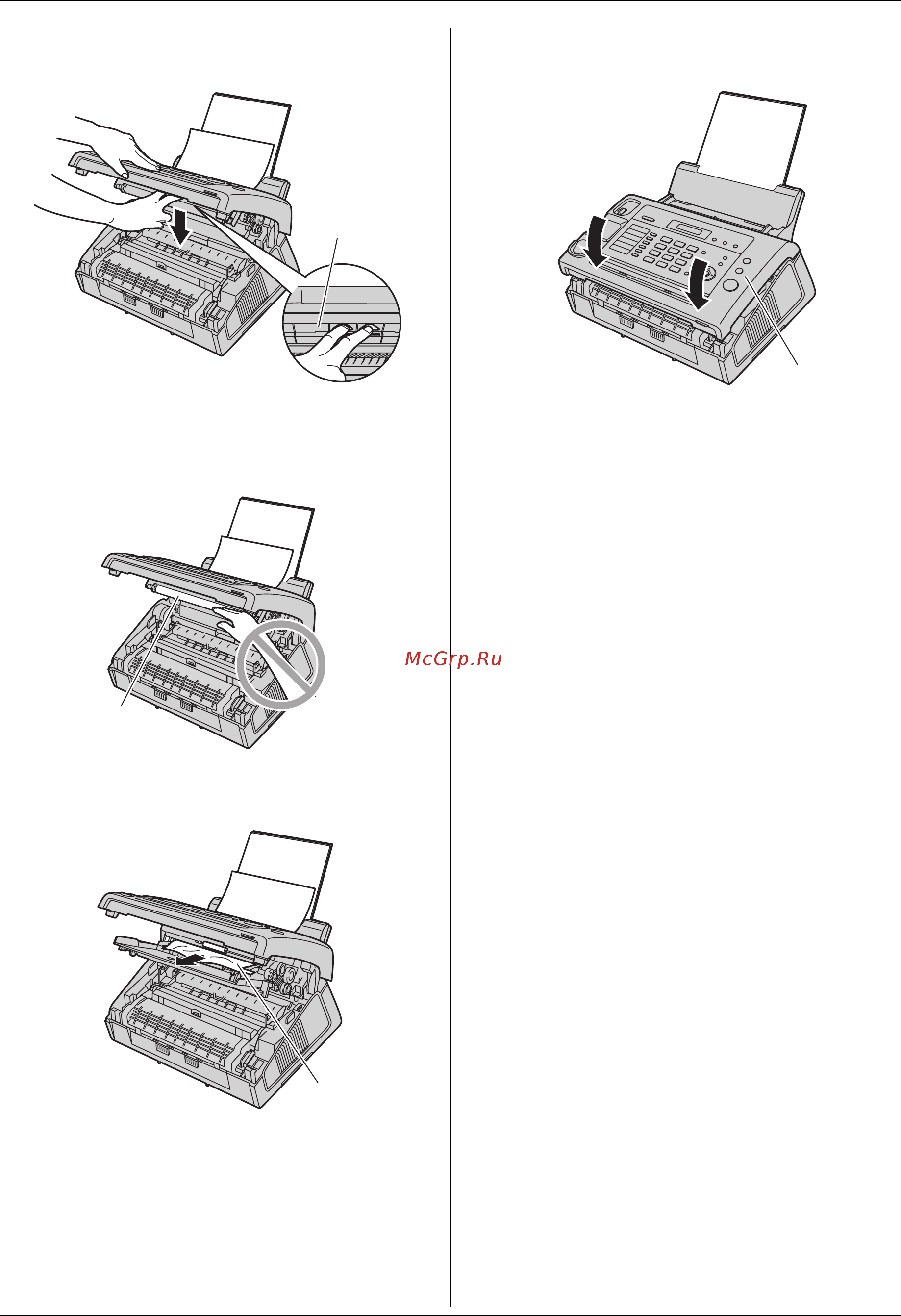Panasonic KX-FL423 черный [64/76] Замятия бумаги