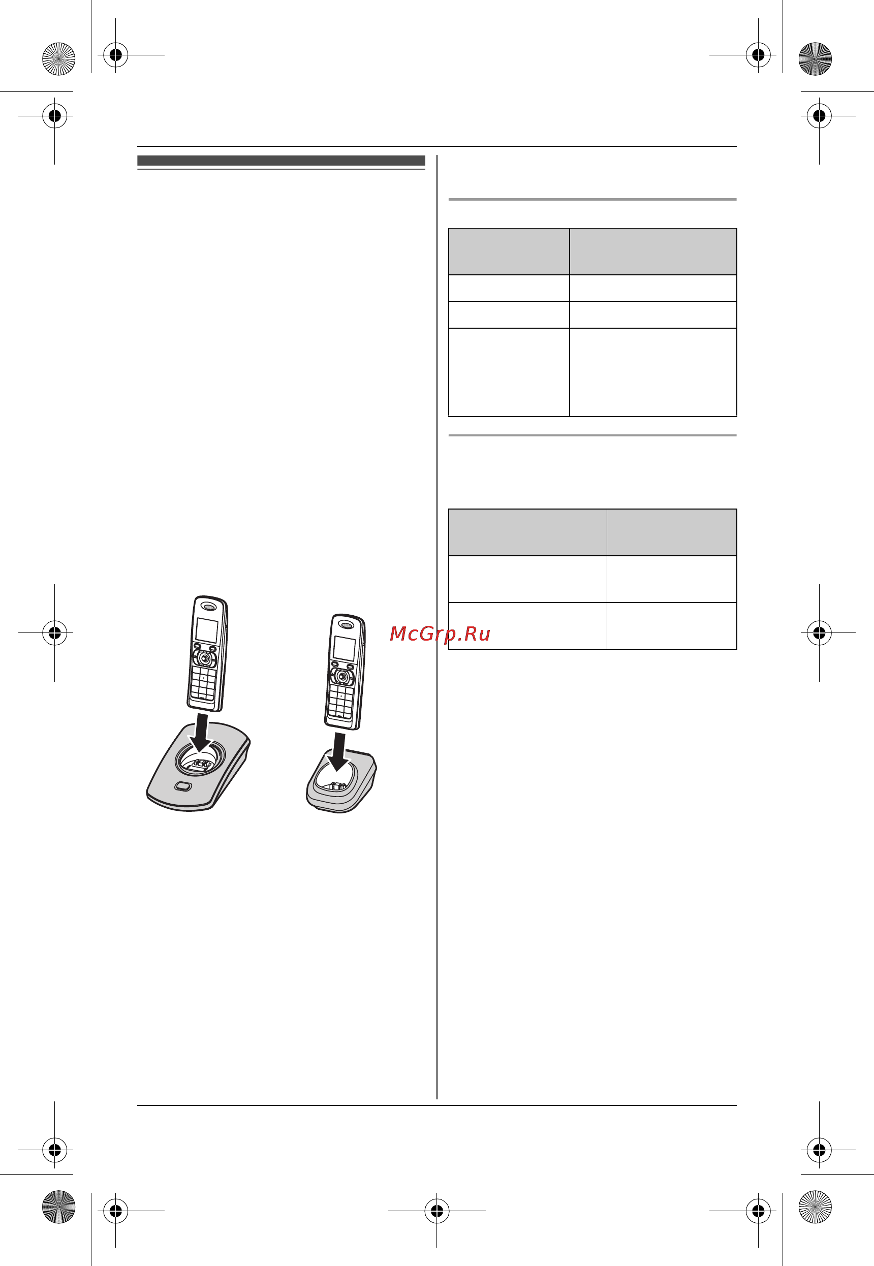 Panasonic KX-TG8301 RU1 [16/72] Зарядка аккумуляторных батарей