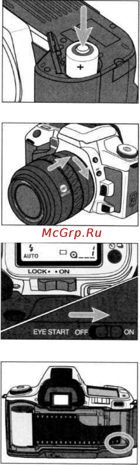 Minolta Dynax 505si Super [10/95] Вставьте батарейки