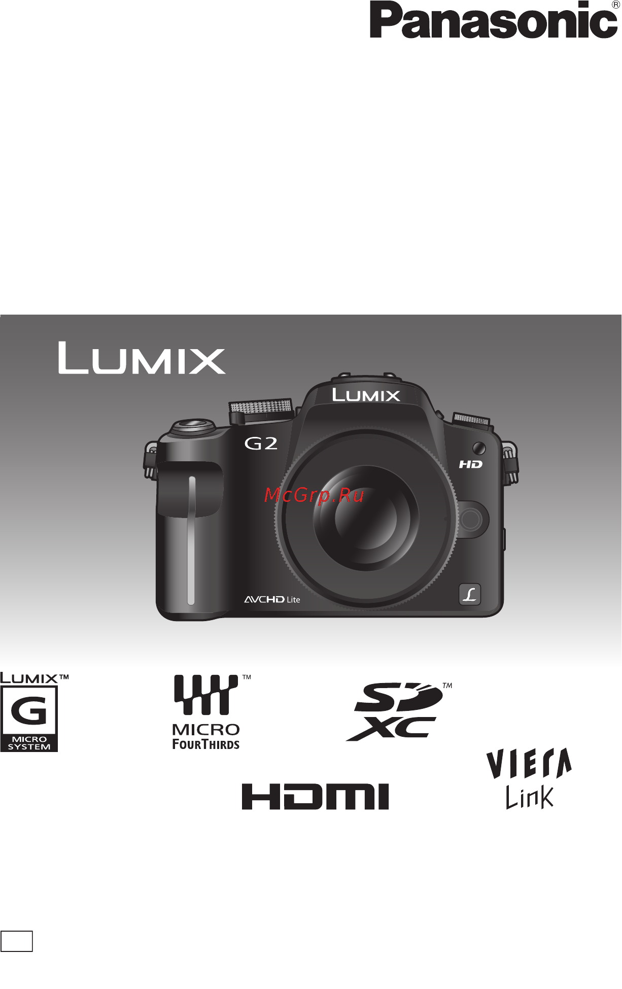 Panasonic DMC-G2KGC-K Black Инструкция по эксплуатации онлайн