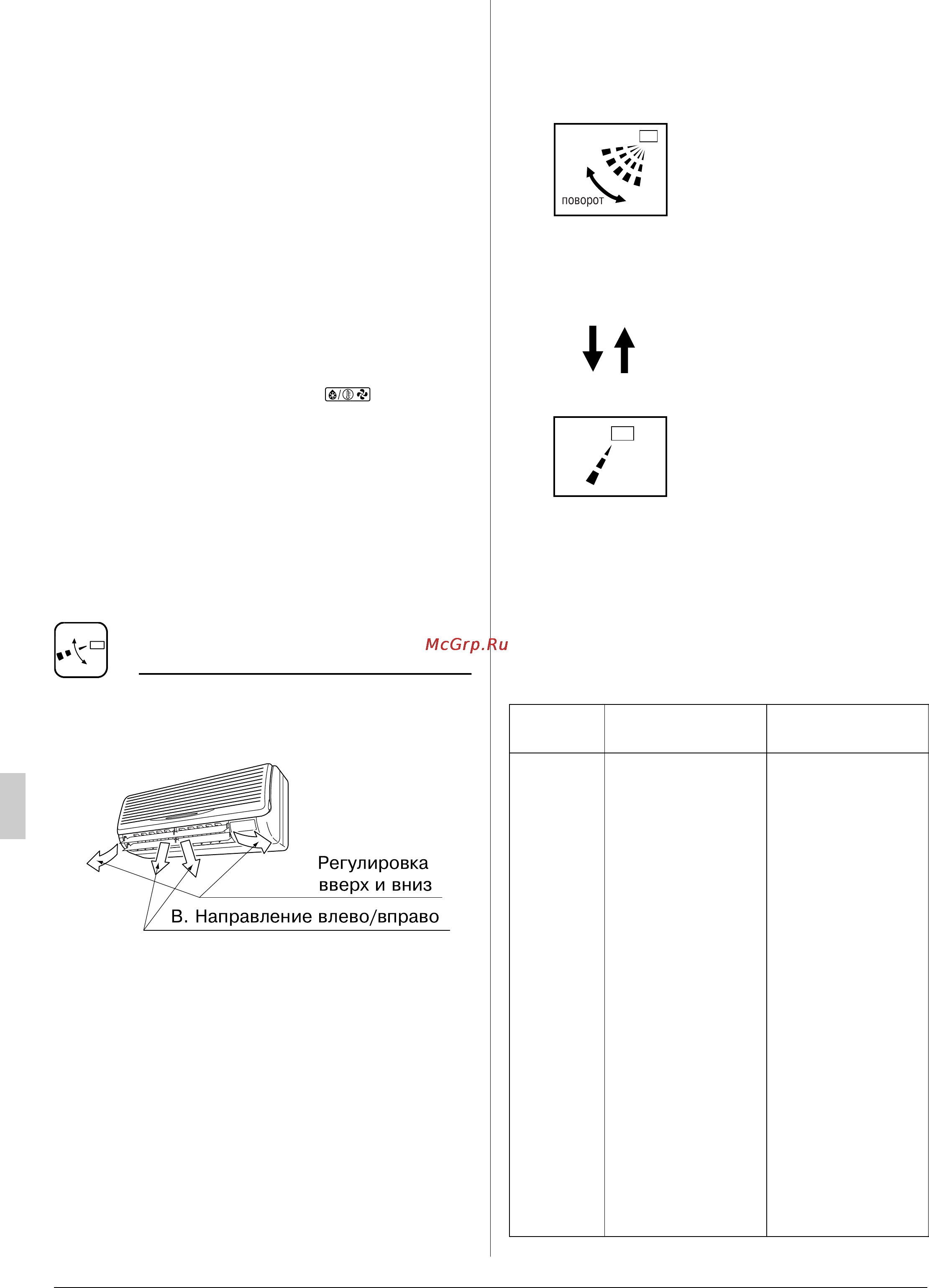 Daikin FAQ-BUV1B [6/13] A направление вверх вниз нажмите ê ноп êó корректировка направления потока воздуха с целью выбора направления пото ê а возд ó ха ê а ê по ê азано ниже