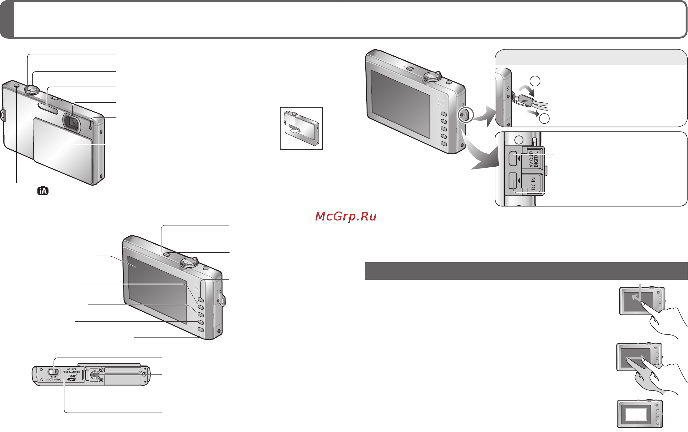 Panasonic DMC-FP3EE-H Grey [6/14] Название частей