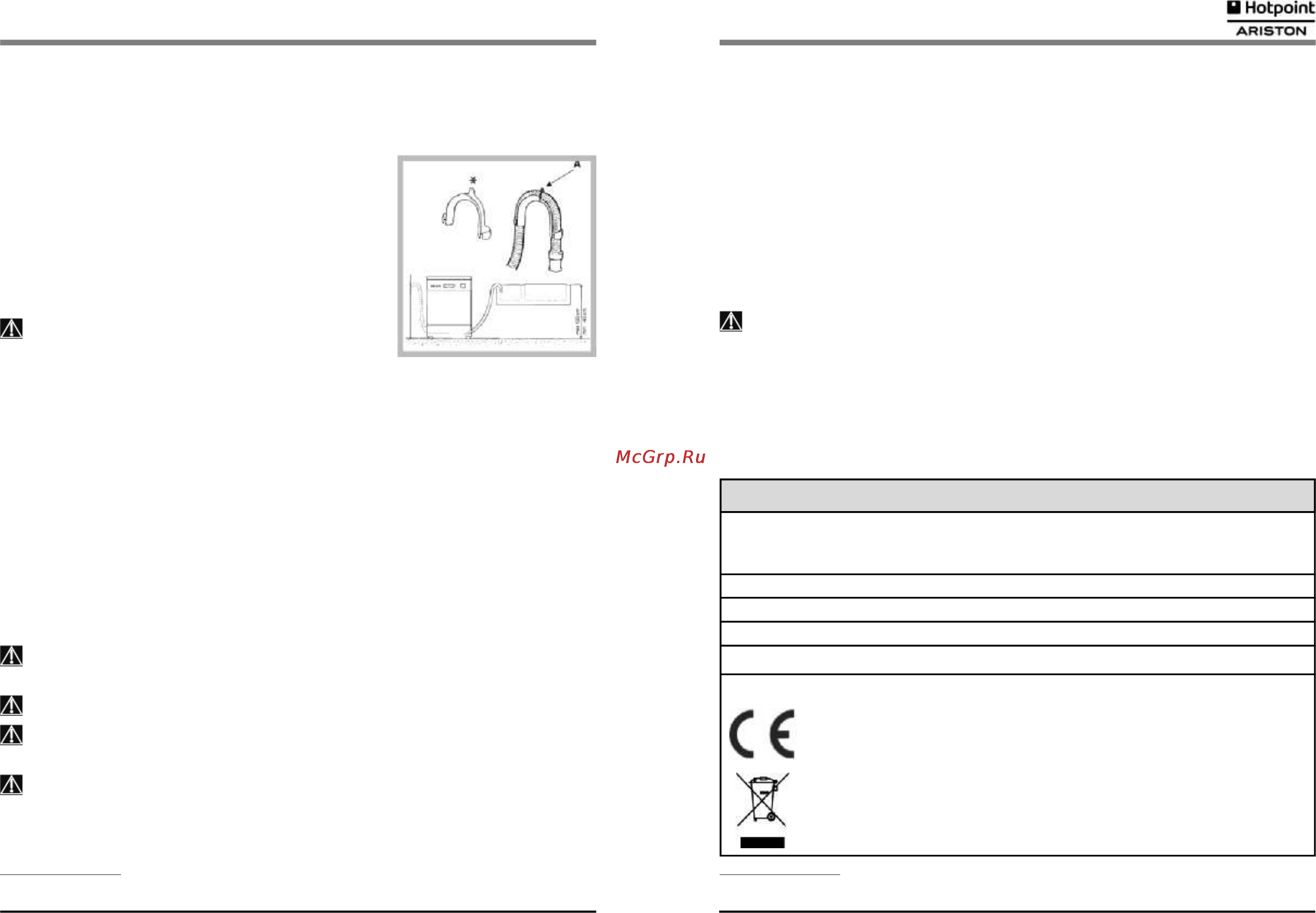 Hotpoint-Ariston LFT 320 [3/16] Технические характеристики