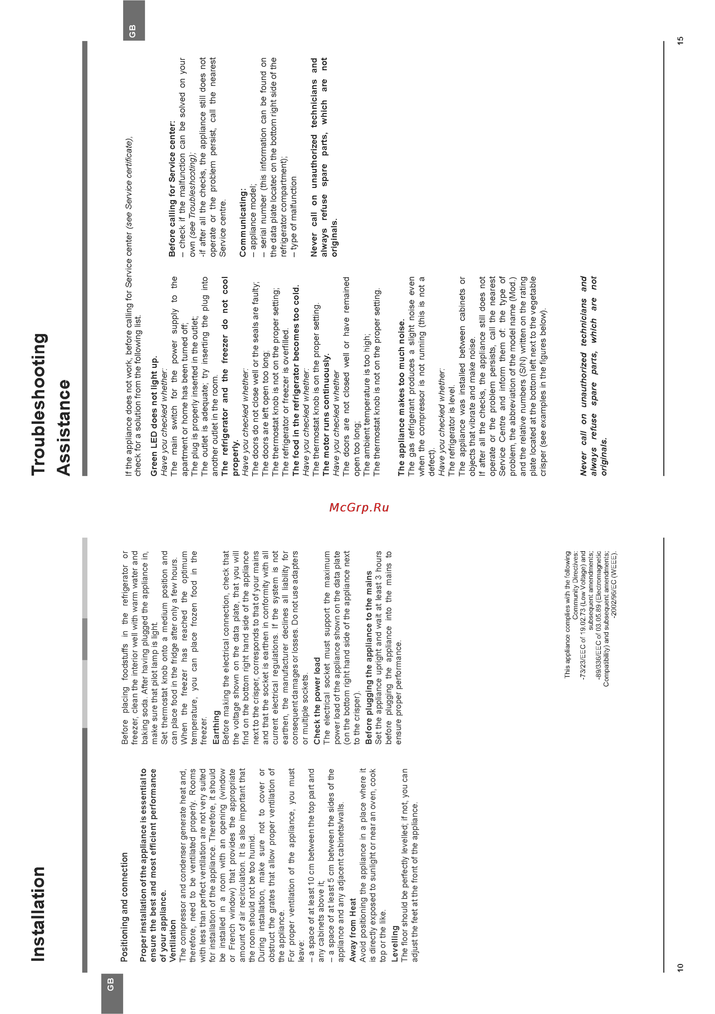 Hotpoint-Ariston HBM 1181.3 [10/12] Assistance
