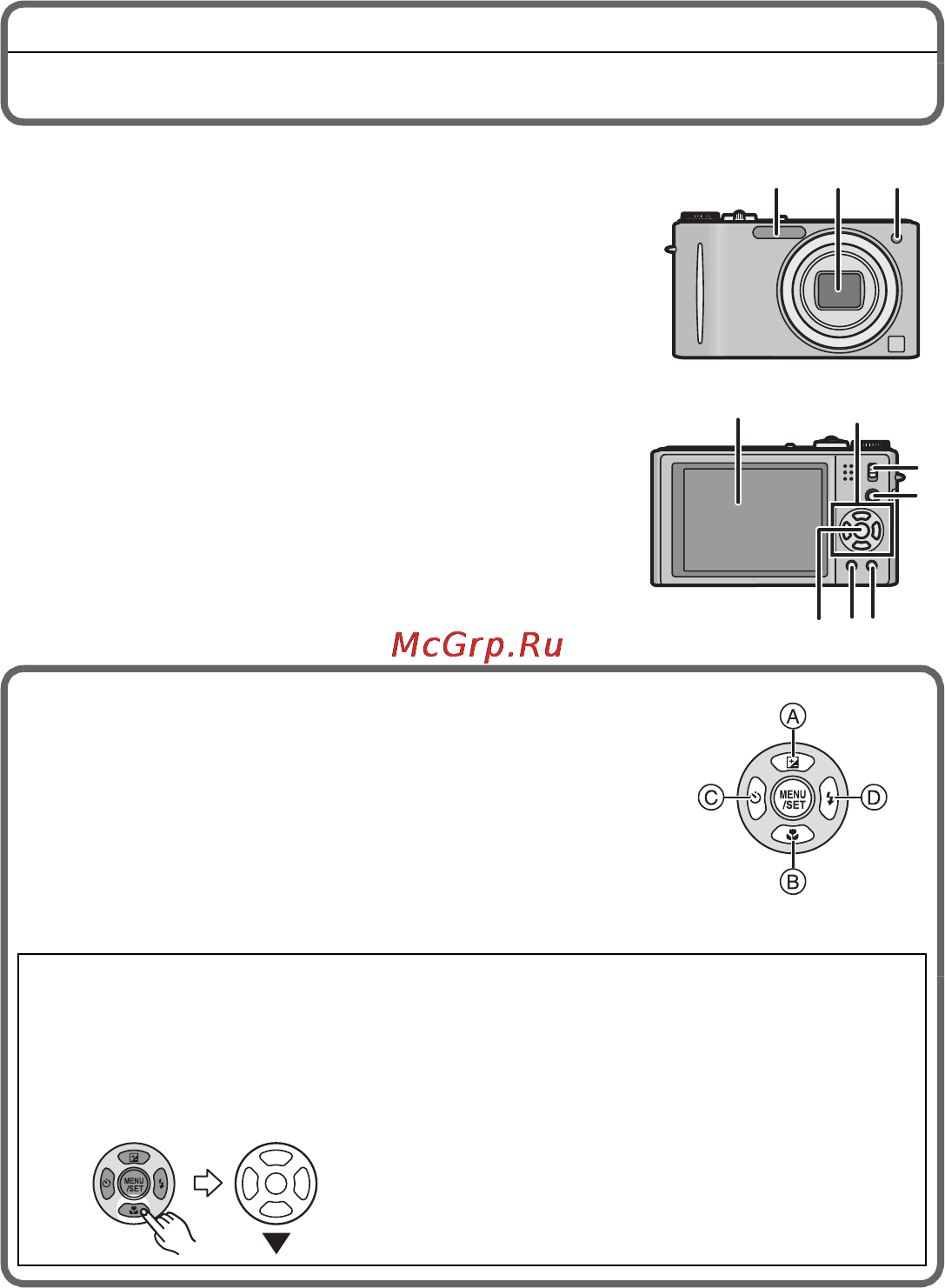 Panasonic DMC-ZX3EE-K Black [7/26] Названия составных частей