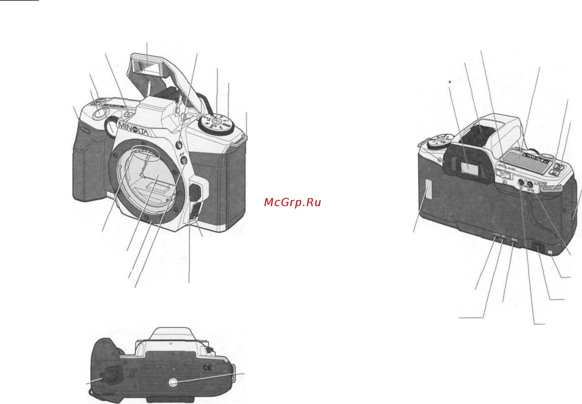 Minolta Dynax 4 [7/63] Встроенная вспышка 35 кнопка режимов работы