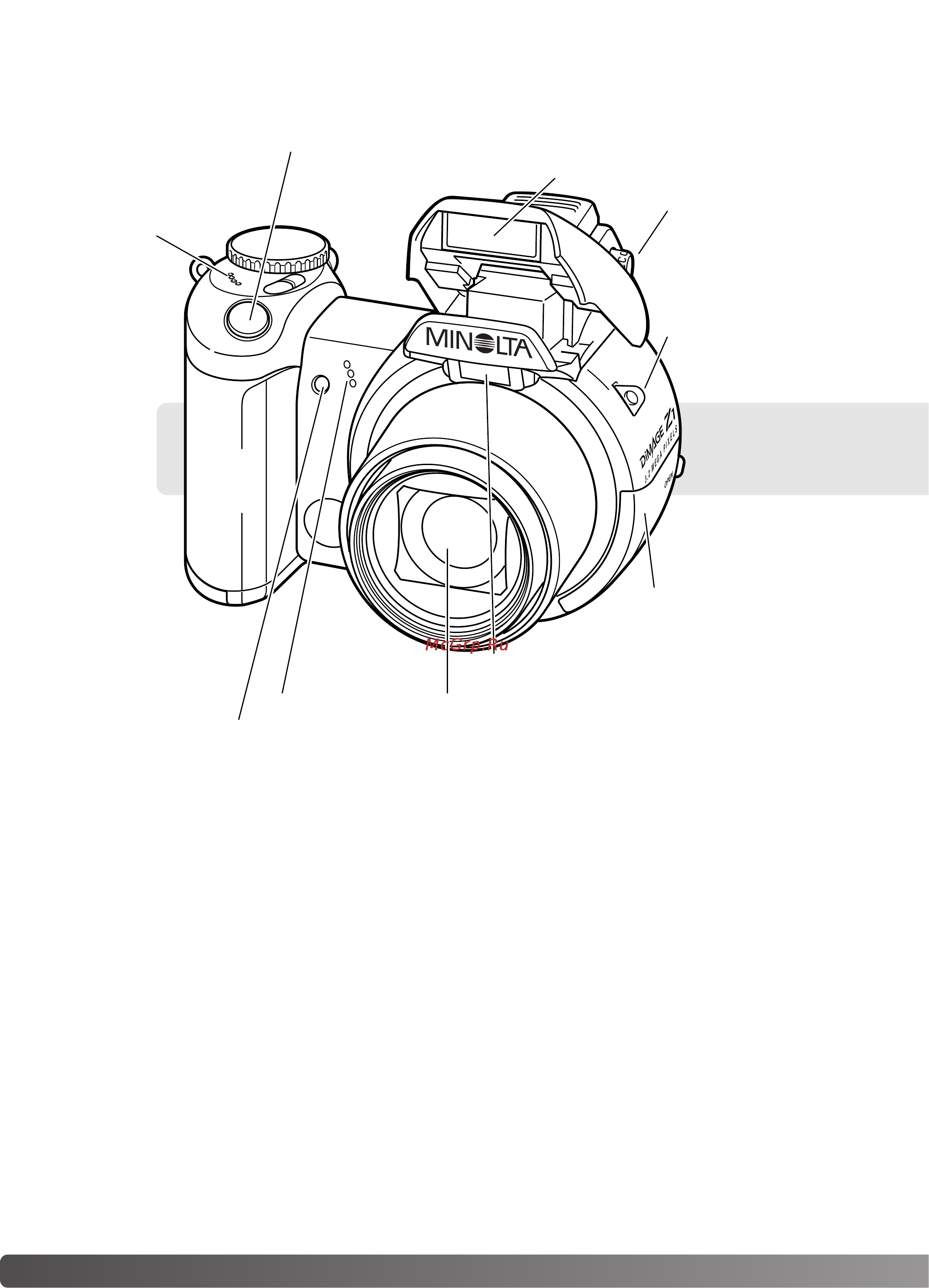 Minolta Dimage Z1 [10/116] Наименование частей фотокамеры