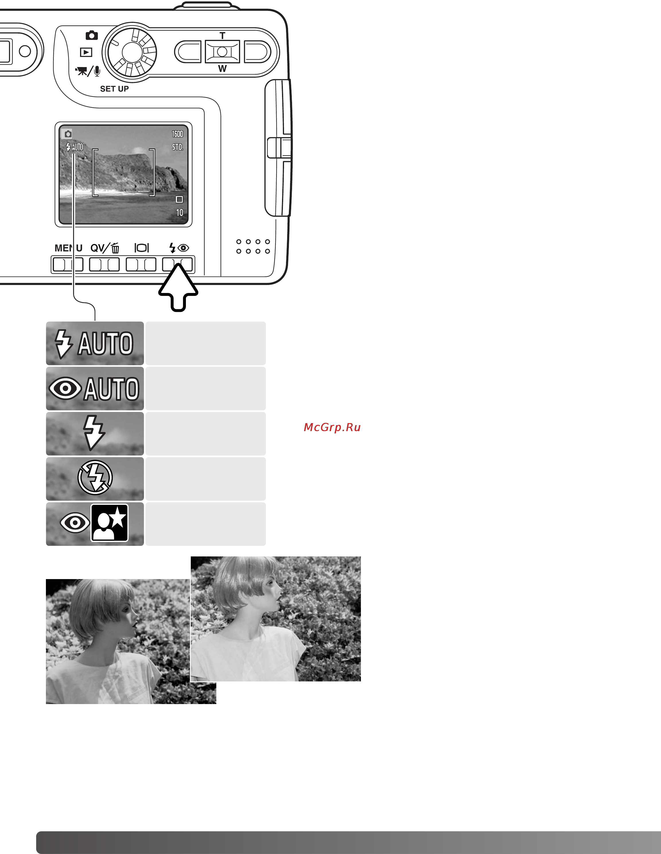 Minolta Dimage Xt [28/112] Режимы работы вспышки flash modes