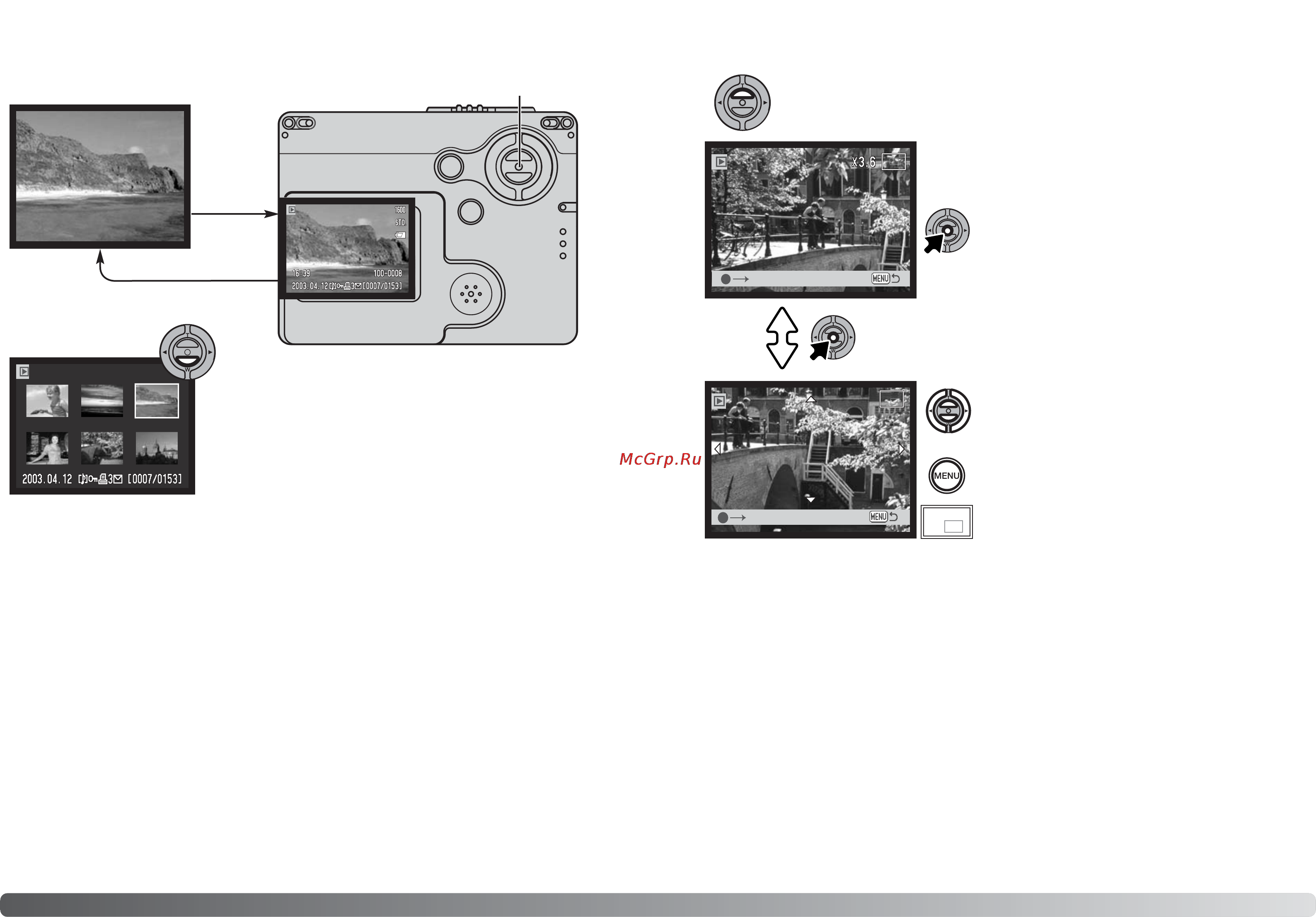 Minolta Dimage X20 [17/59] Воспроизведение в увеличенном масштабе