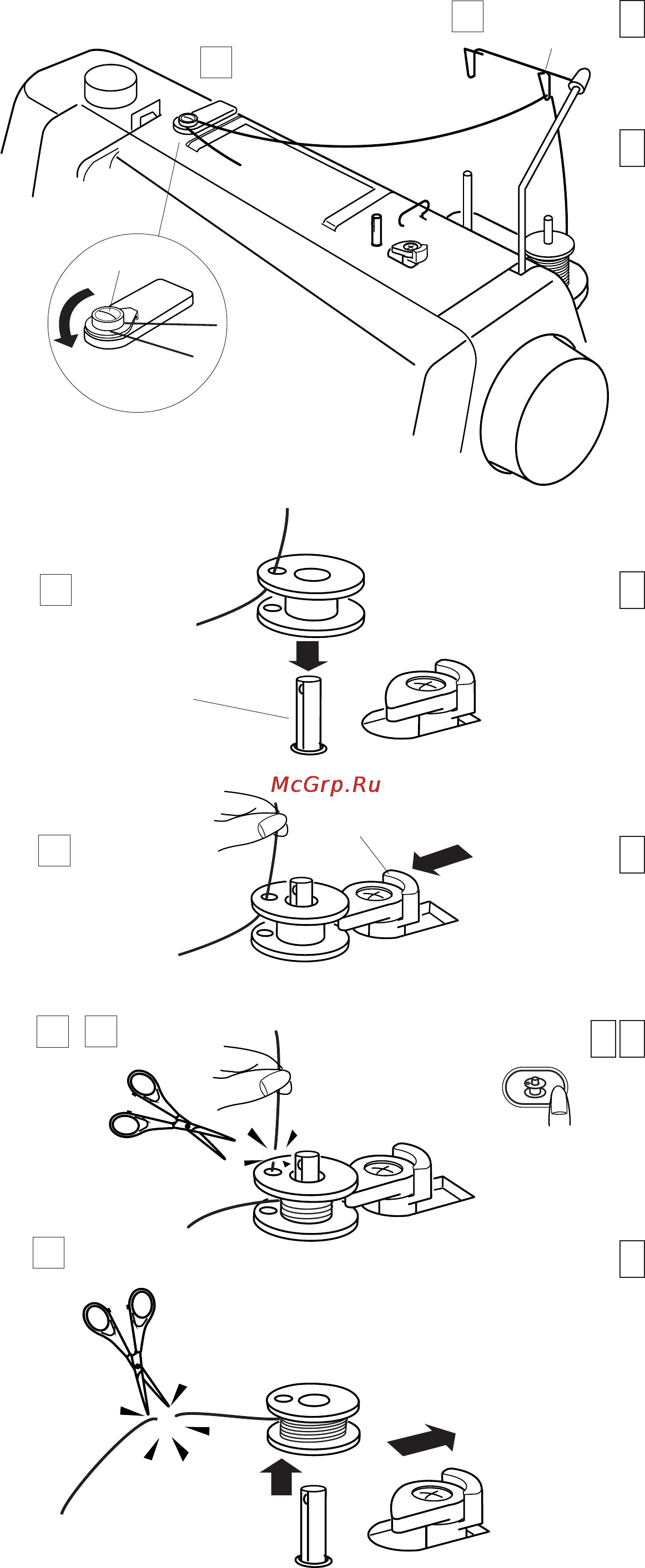Janome Memory Craft 6600 [15/79] Намотка шпульки