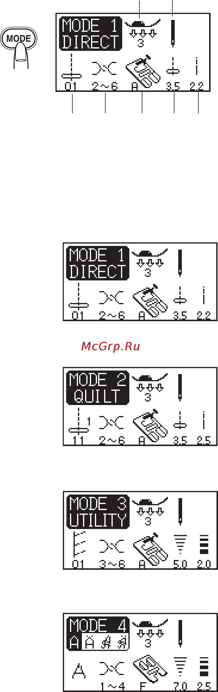 Janome Memory Craft 6600 [26/79] _у x i i