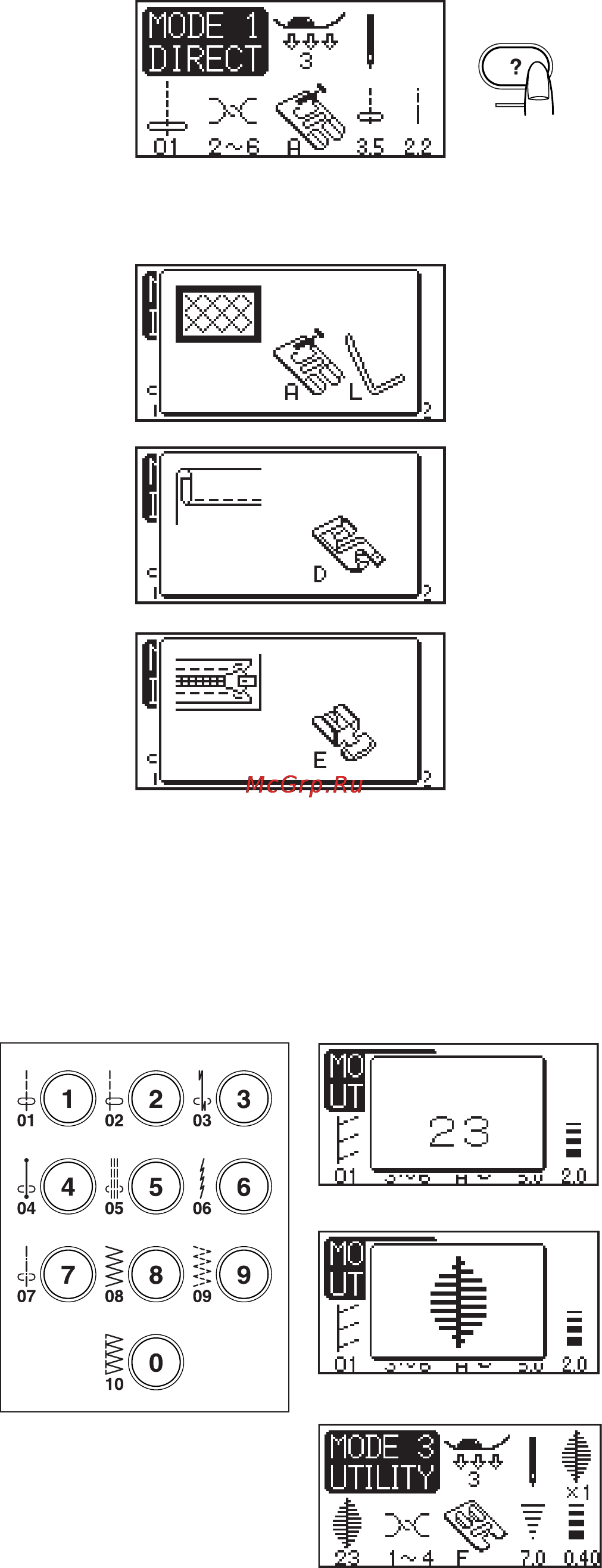 Janome Memory Craft 6600 [27/79] Выбор строчек