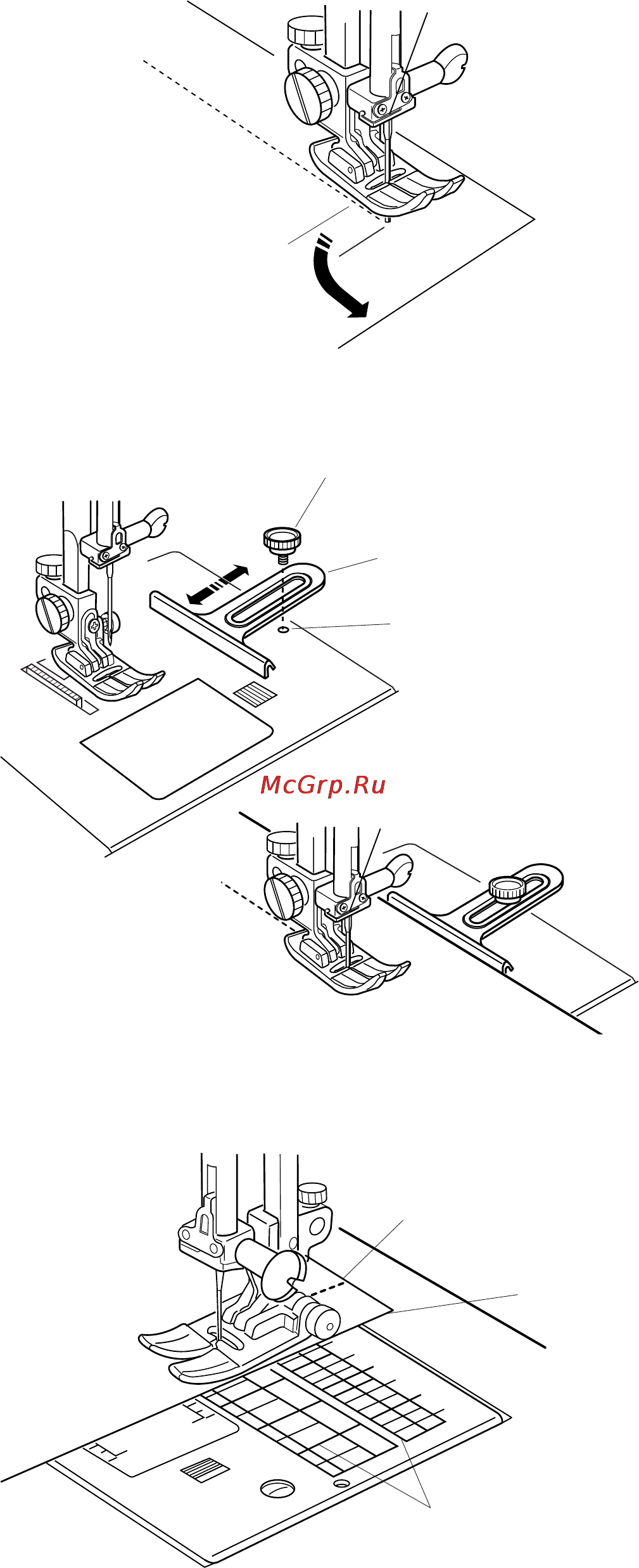 Janome Memory Craft 6600 [30/79] Использование тканенаправителя