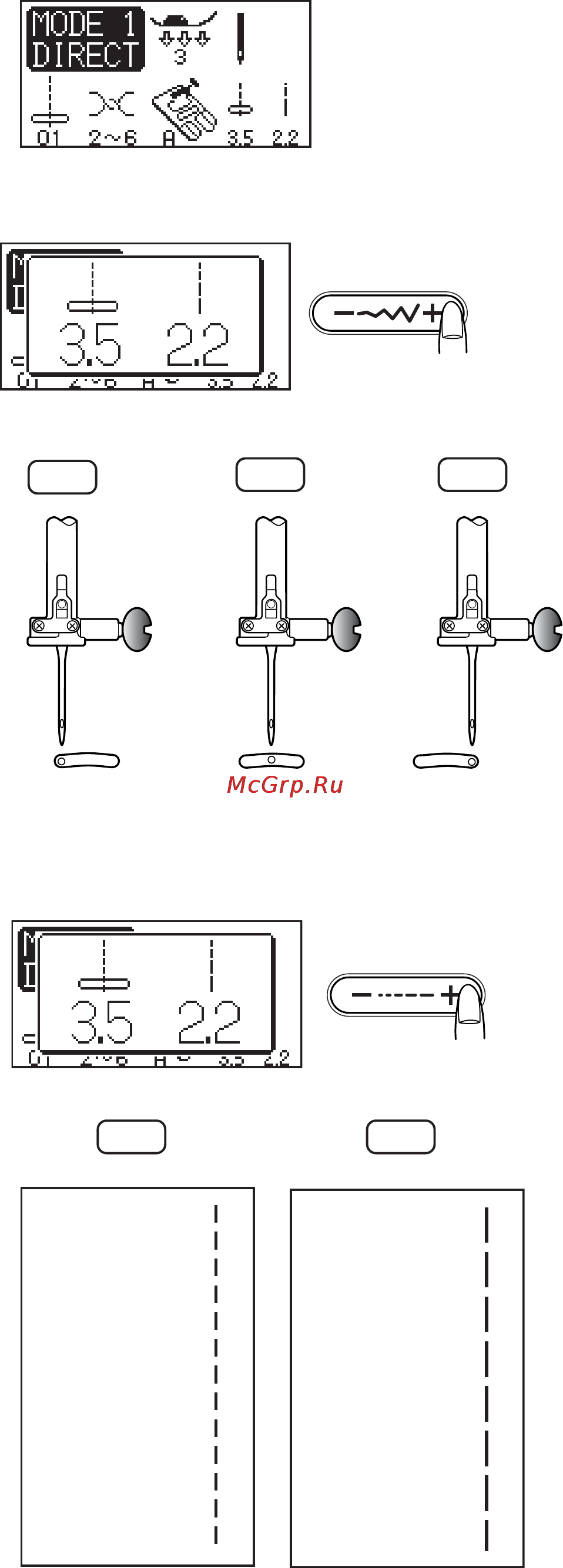 Janome Memory Craft 6600 [31/79] Различные позиции иглы
