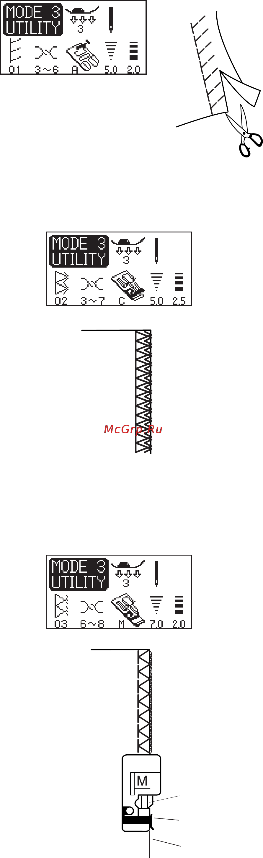 Janome Memory Craft 6600 [36/79] Оверлочных стежки продолжение