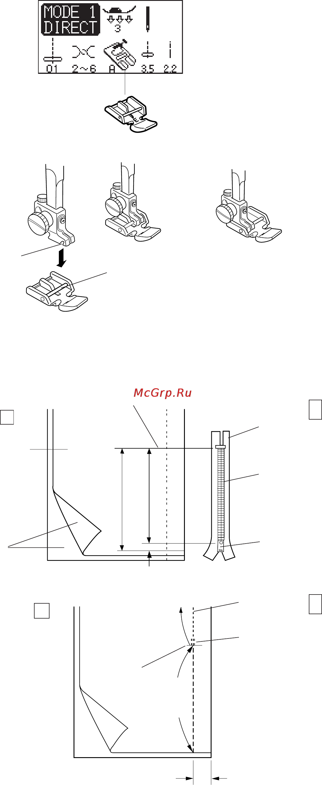 Janome Memory Craft 6600 [37/79] Пришивание молнии