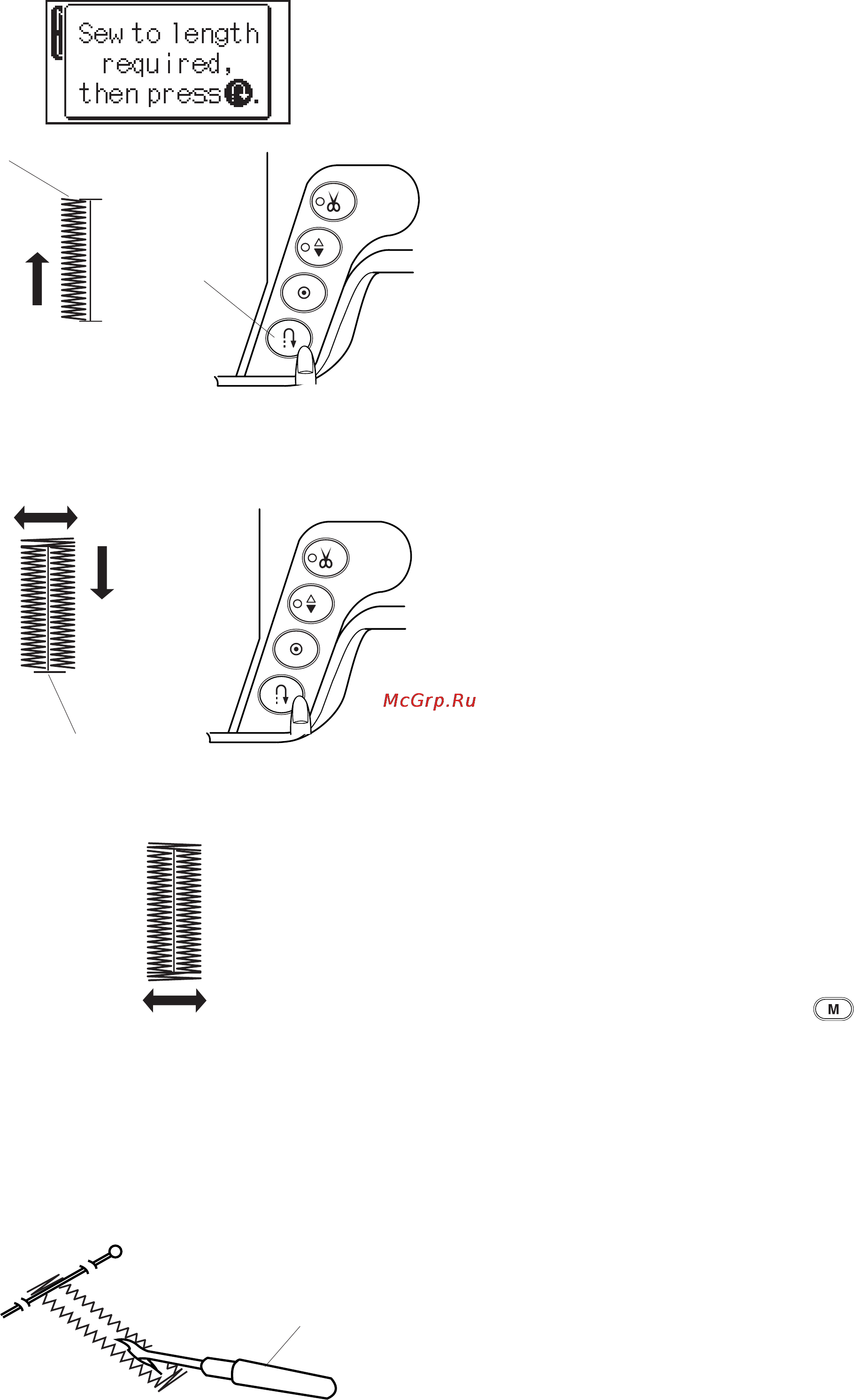 Janome Memory Craft 6600 [53/79] Sew to length