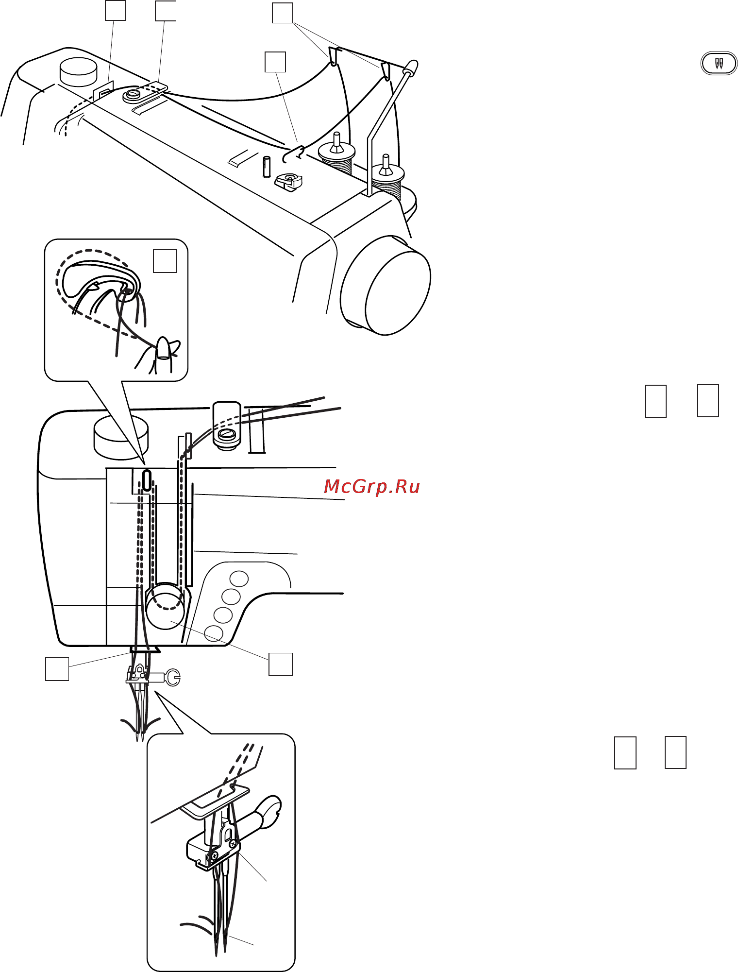 Janome Memory Craft 6600 [62/79] Шитье двойной иглой