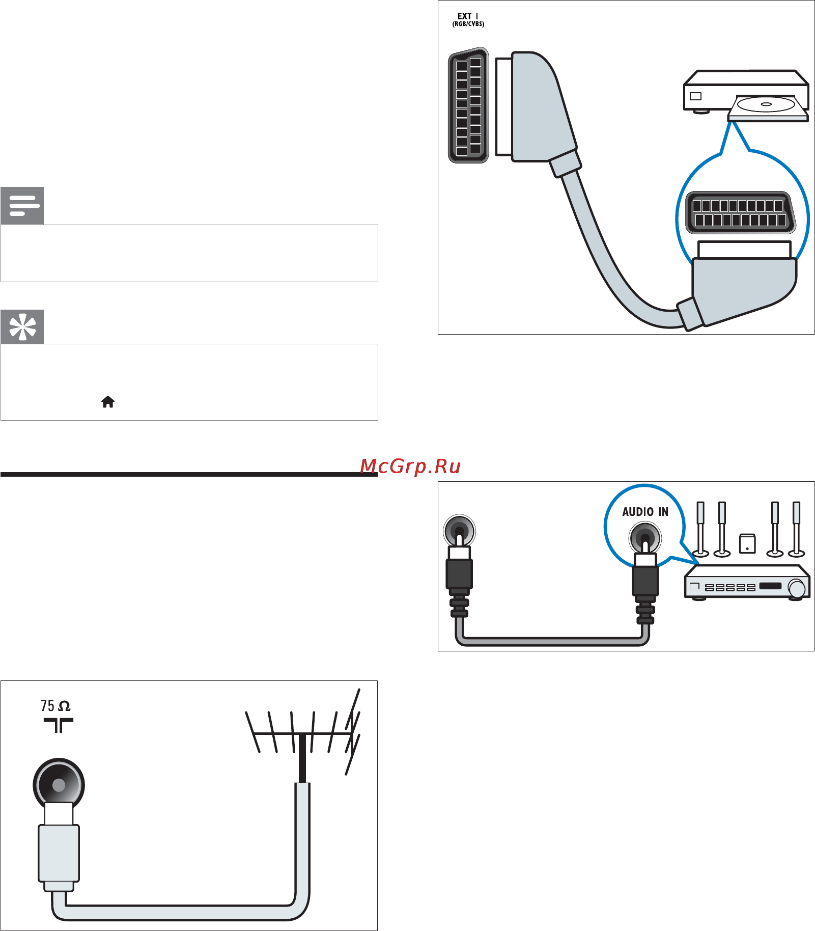 Philips 32PFL4606H/60 [46/67] Подключения через заднюю панель