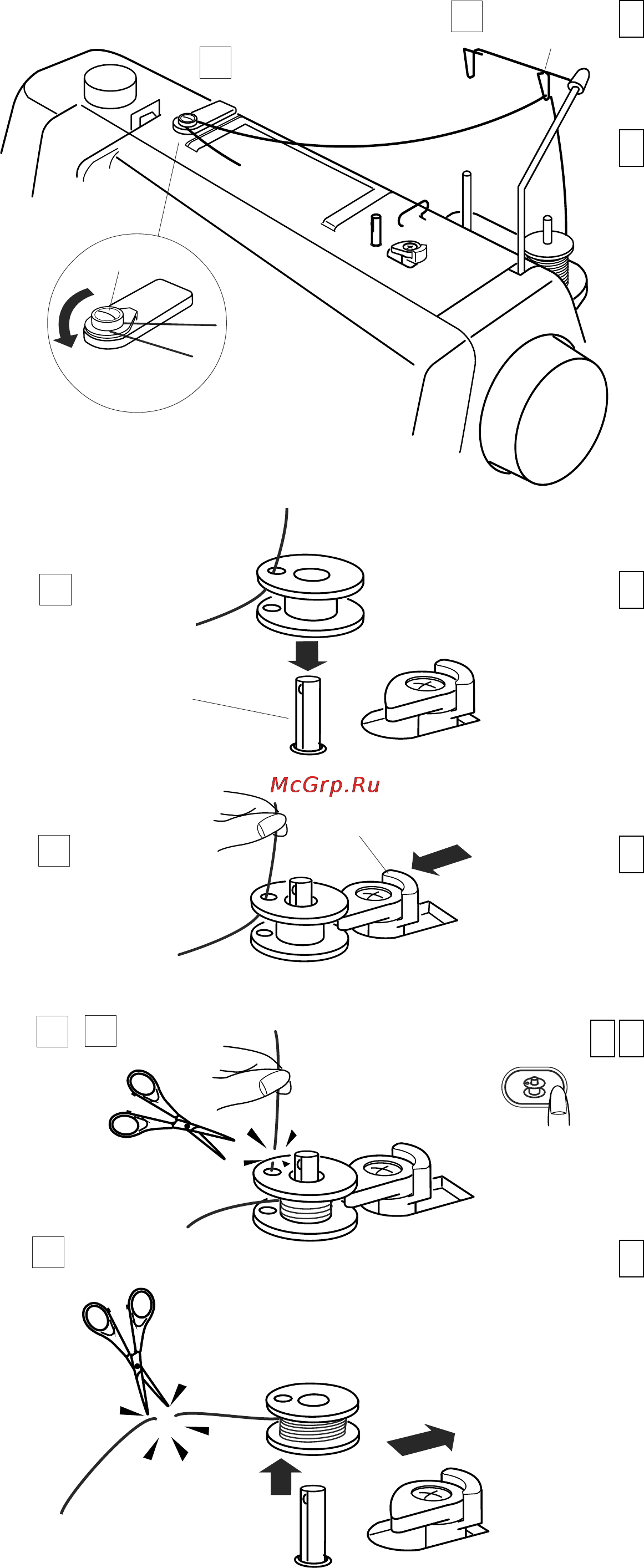 Janome Memory Craft 6500 [13/77] Намотка шпульки
