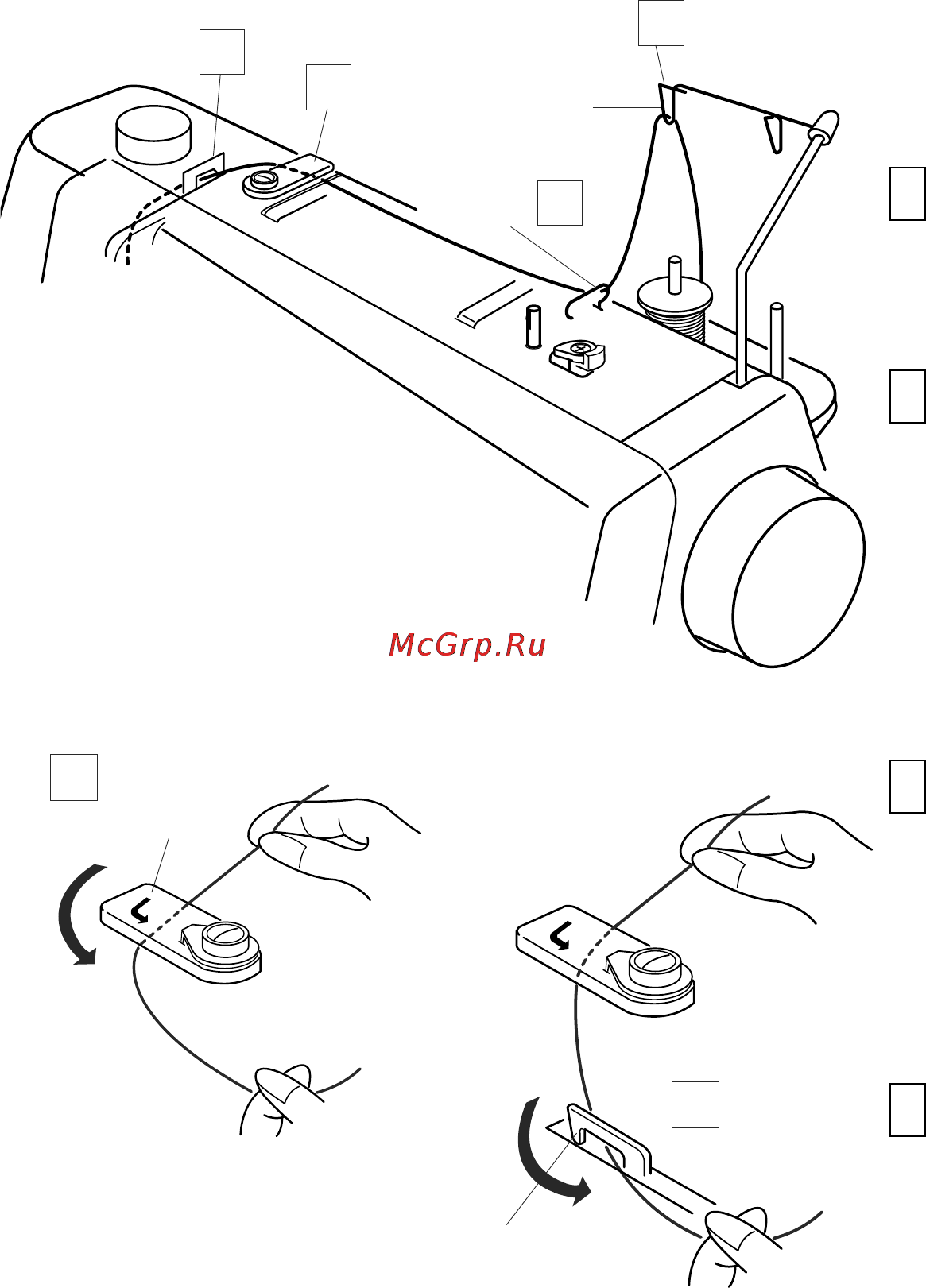Janome Memory Craft 6500 [15/77] Заправка нити в машину
