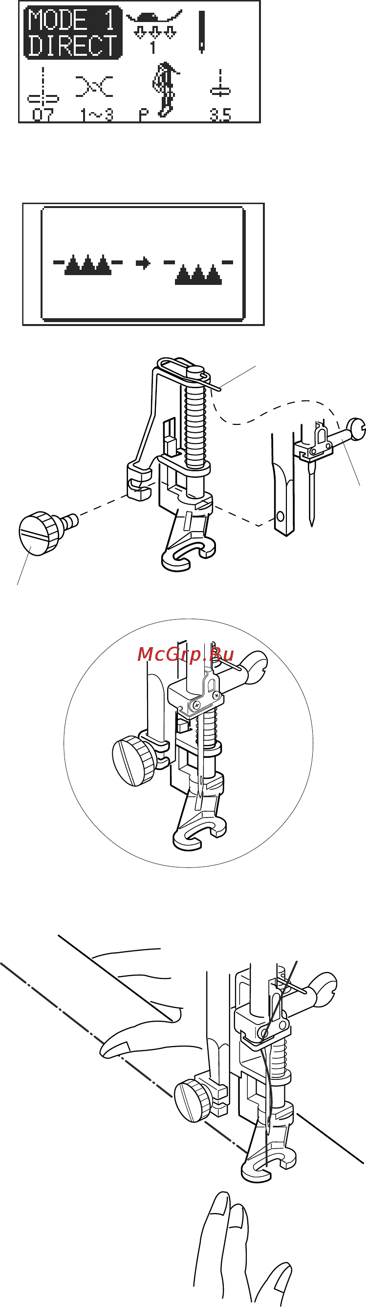 Janome Memory Craft 6500 [29/77] Наметка