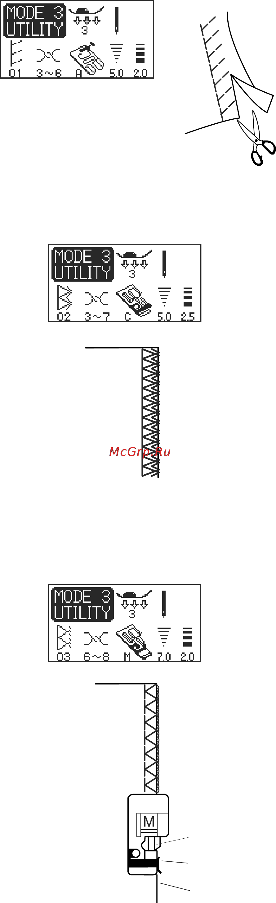 Janome Memory Craft 6500 [32/77] Оверлочных стежки продолжение