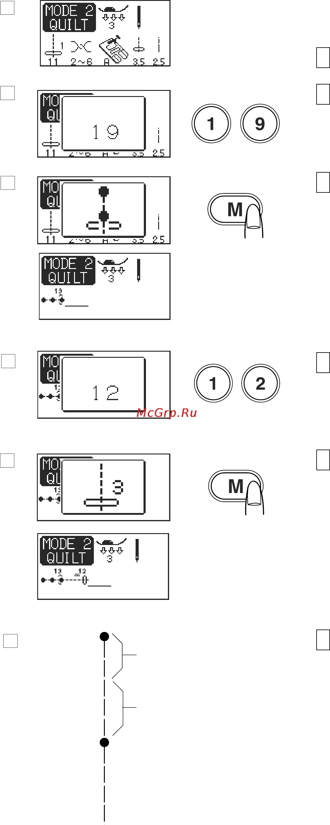 Janome Memory Craft 6500 [41/77] Программирование французских узлов