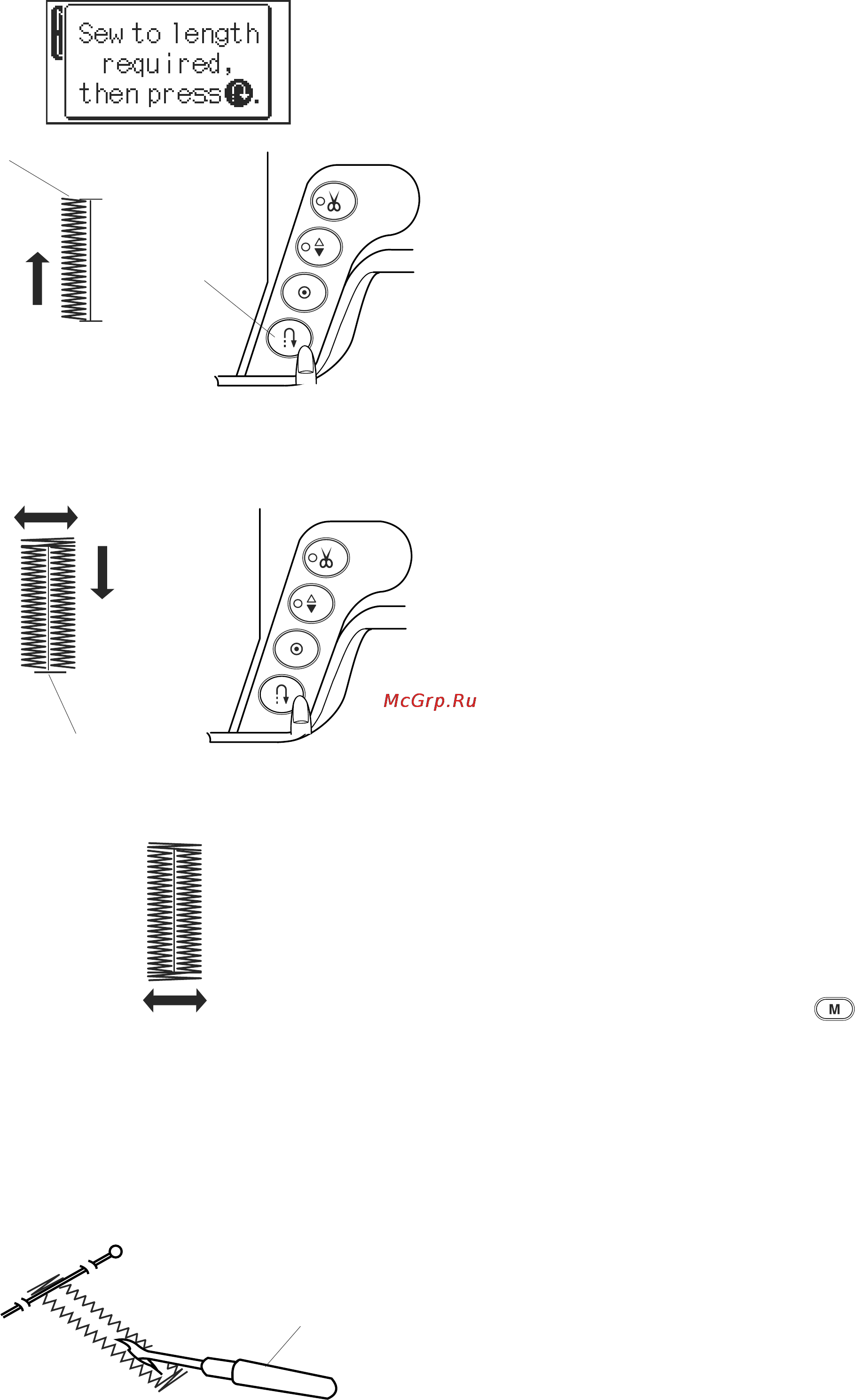 Janome Memory Craft 6500 [49/77] Sew to length
