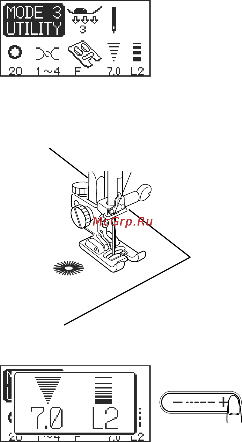 Janome MC 6500 P [54/77] Выполнение глазков