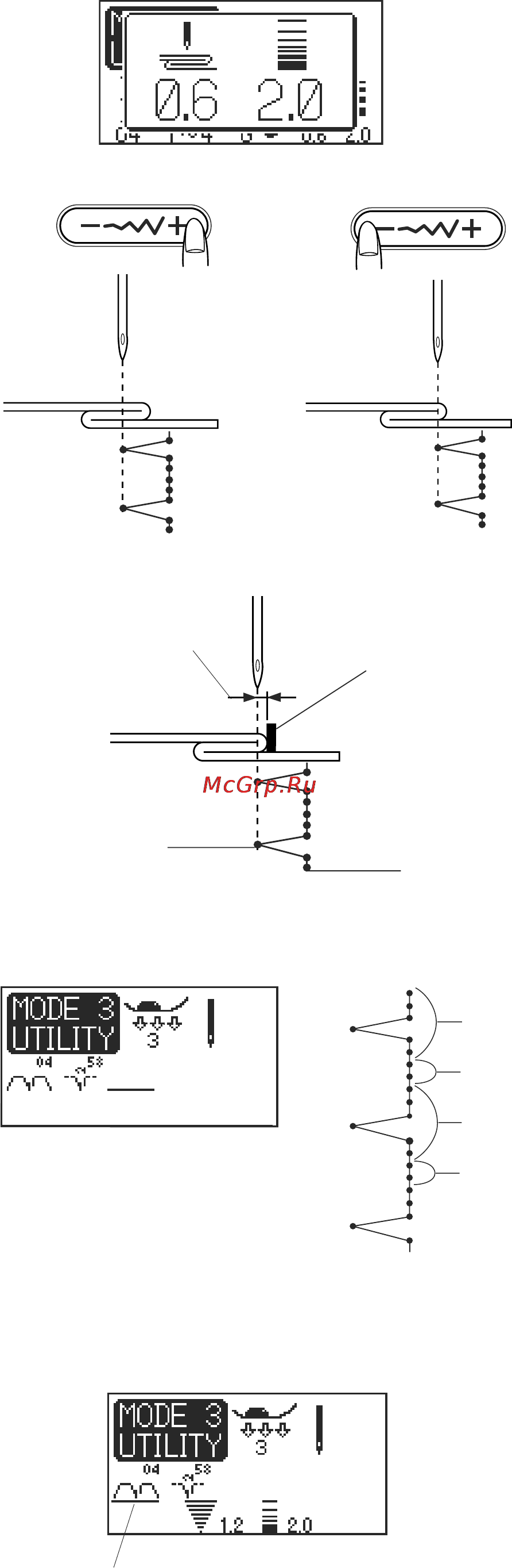 Janome Memory Craft 6500 [56/77] Длинный прямой стежок в потайной строчке