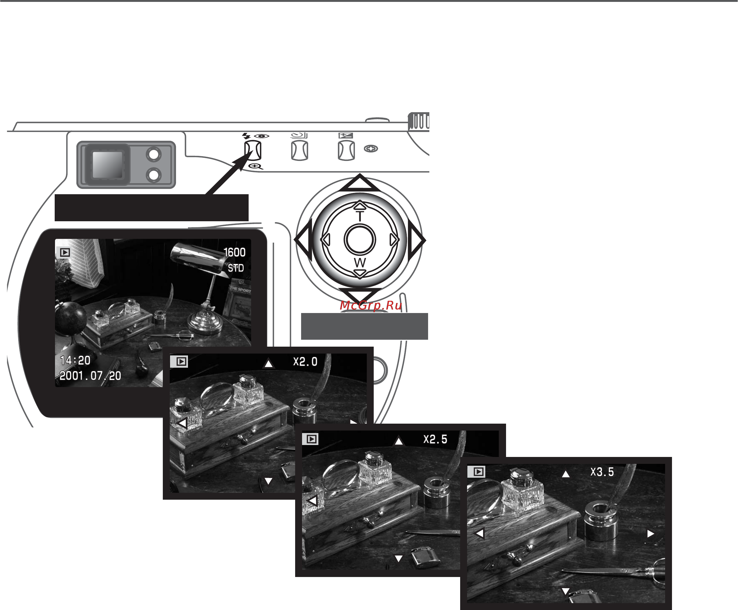 Minolta Dimage S414 [71/116] Кнопка увеличения