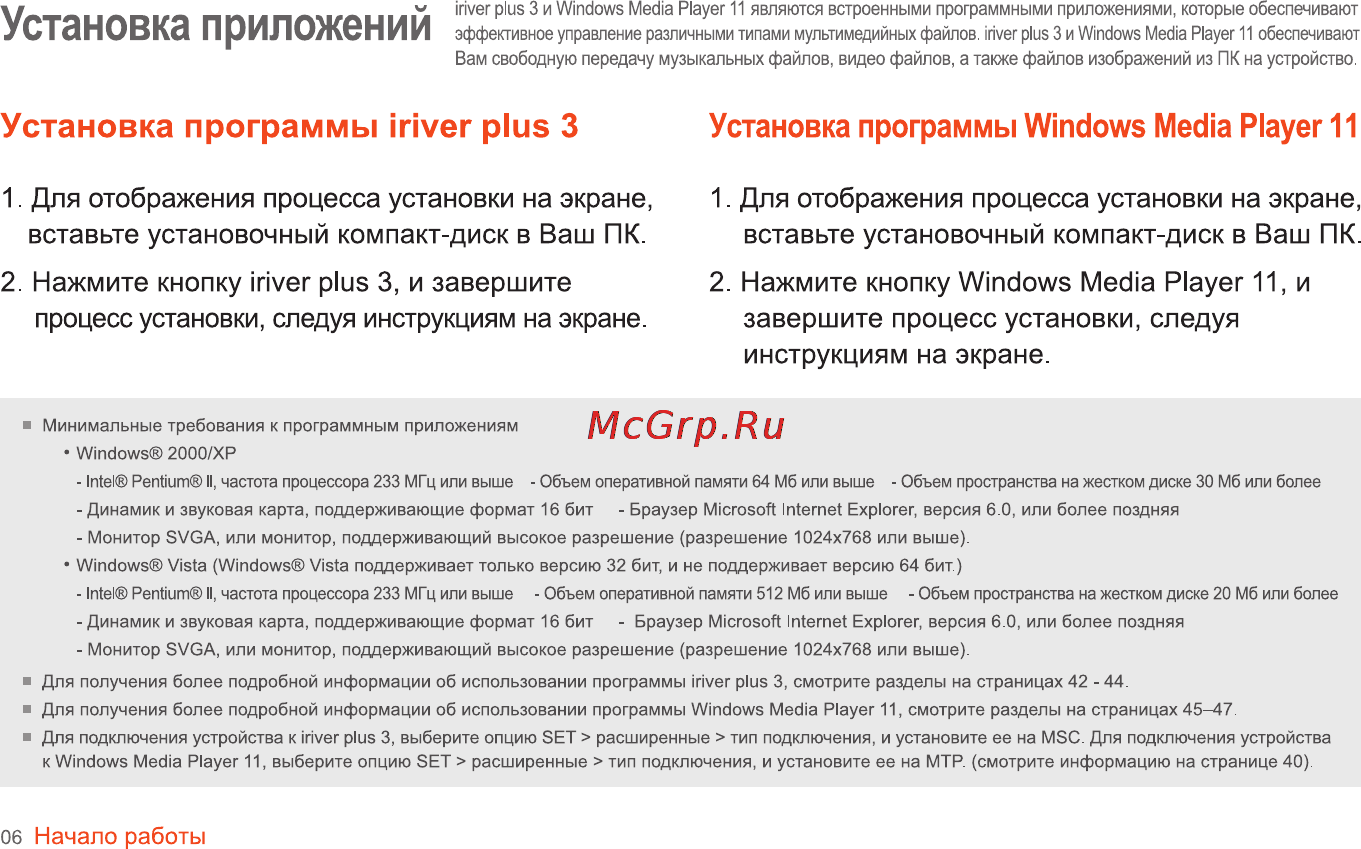 Iriver SPINN [7/55] Установка приложений