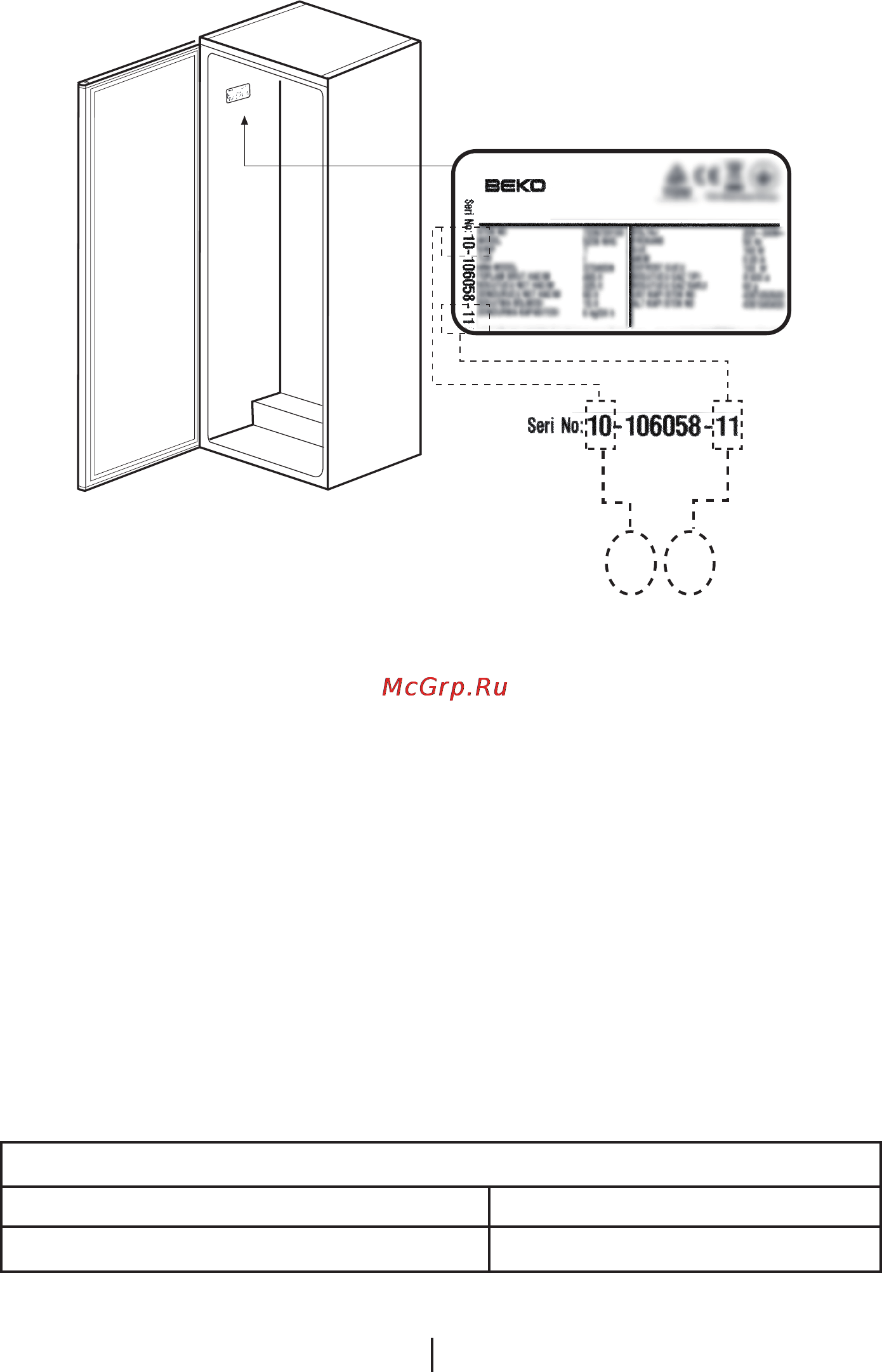 Beko GNE V120W [33/77] Технические характеристики морозильника