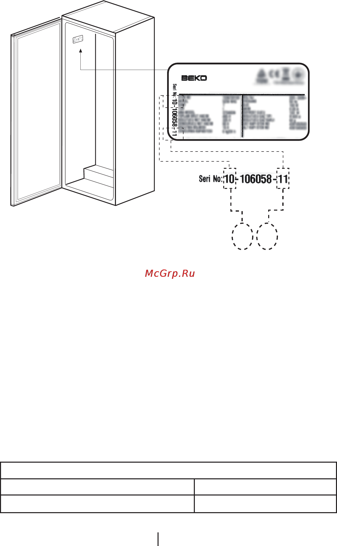 Beko GNE V120W [8/77] Technical specifications of your refrigerator