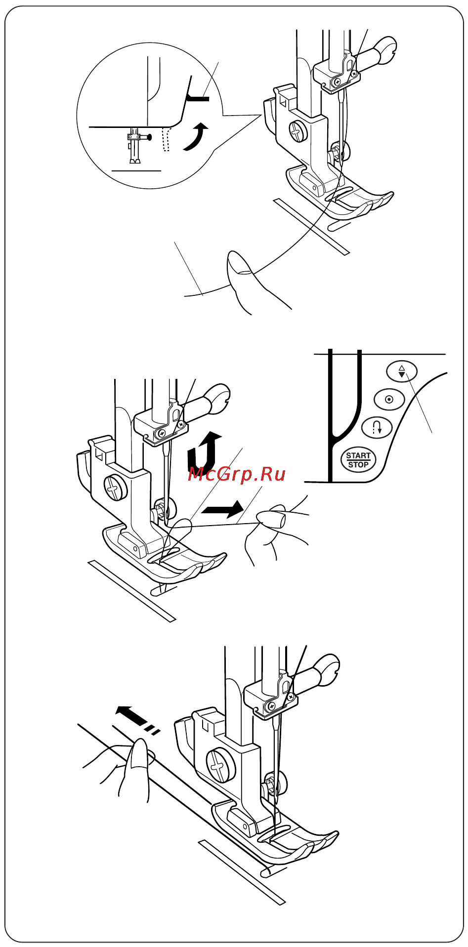 Janome JP 760 [18/45] Вытягивание нижней нити