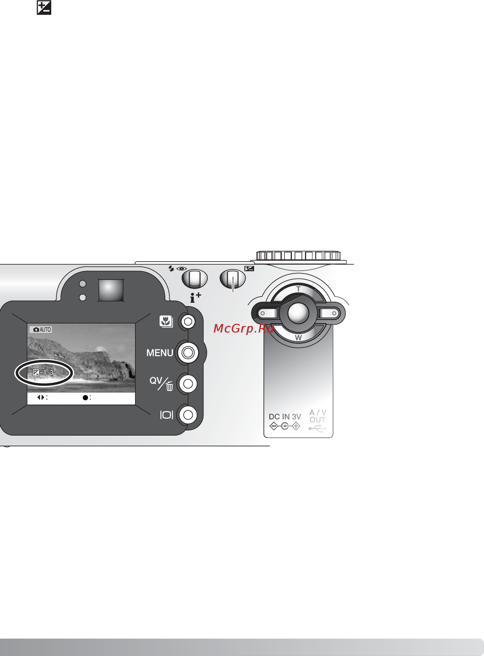 Minolta Dimage F300 [51/128] Коррекция экспозиции