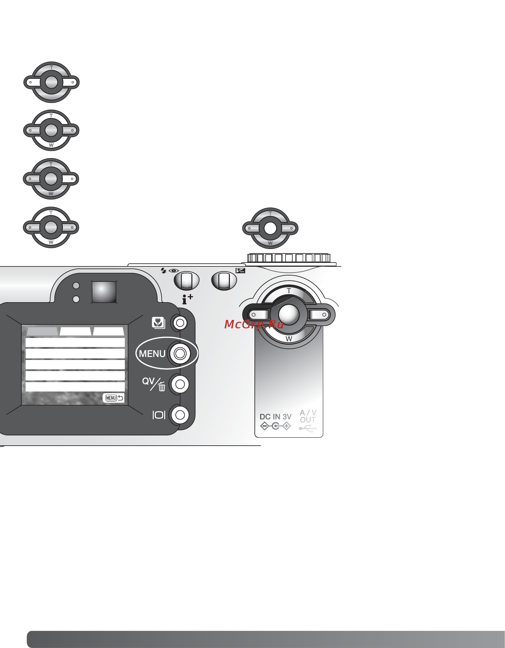 Minolta Dimage F300 [56/128] Навигация по меню многофункционального режима съёмки