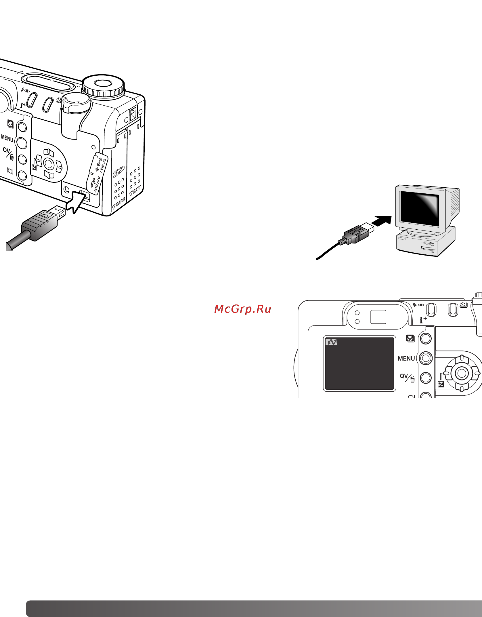 Minolta Dimage F200 [108/132] Подсоединение фотокамеры к компьютеру