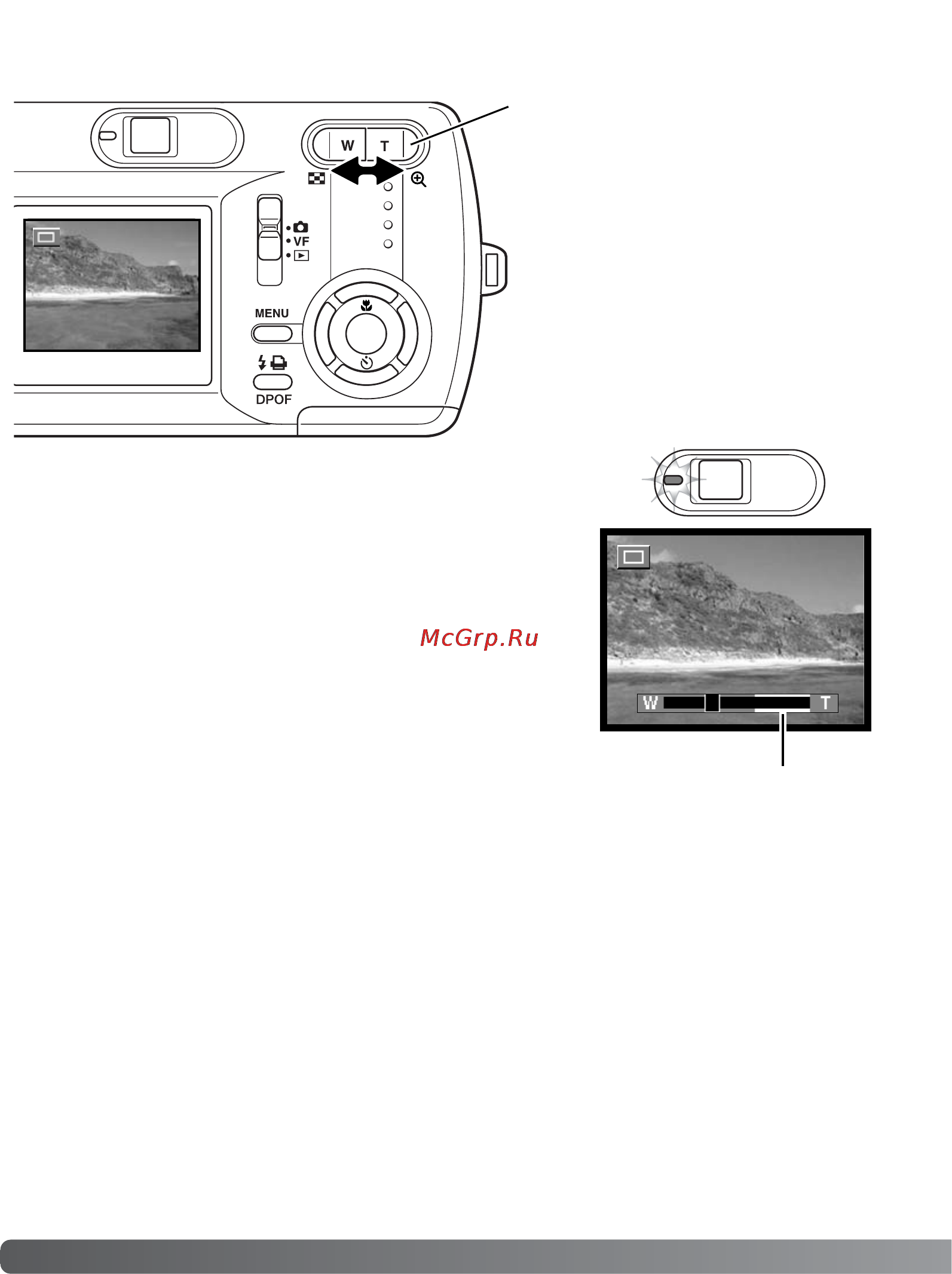 Minolta Dimage E323 [24/96] Использование зум объектива