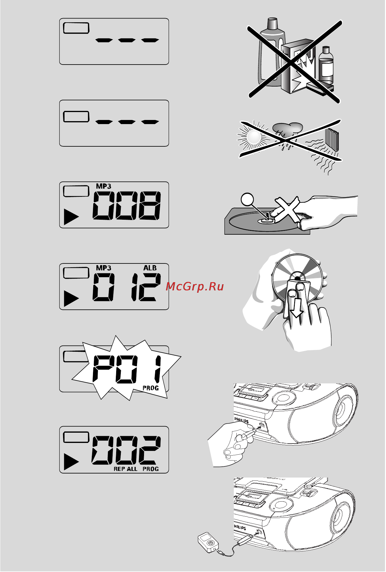 Philips AZ 1834_12 Инструкция по эксплуатации онлайн [3/14] 694797